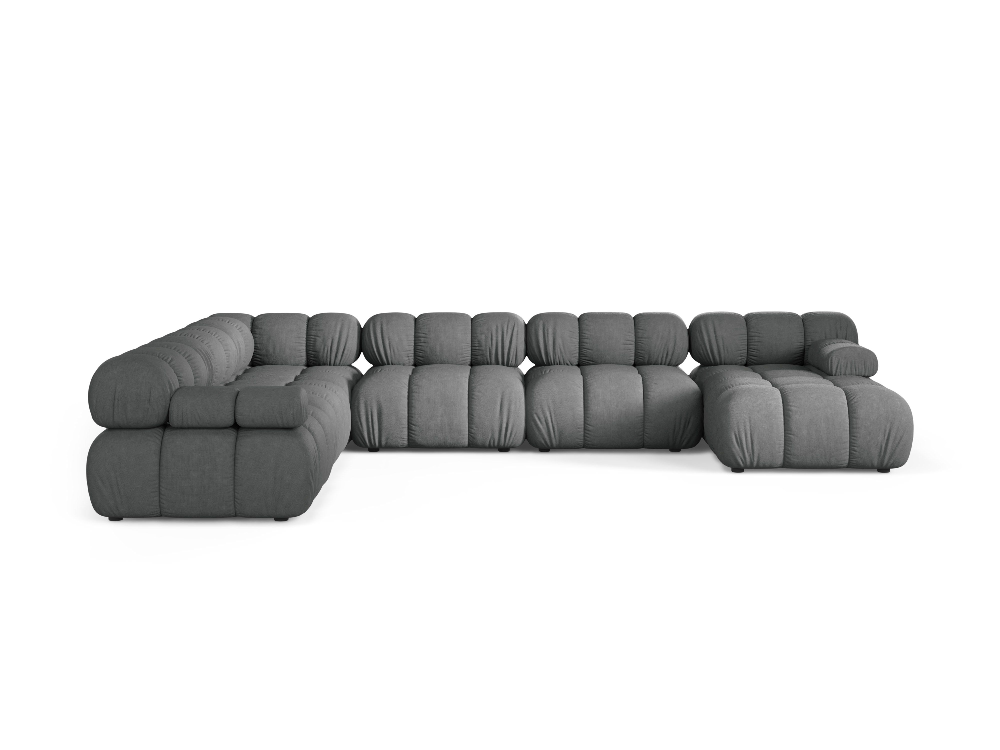 Left-facing panoramic corner sofa BELLIS in gray