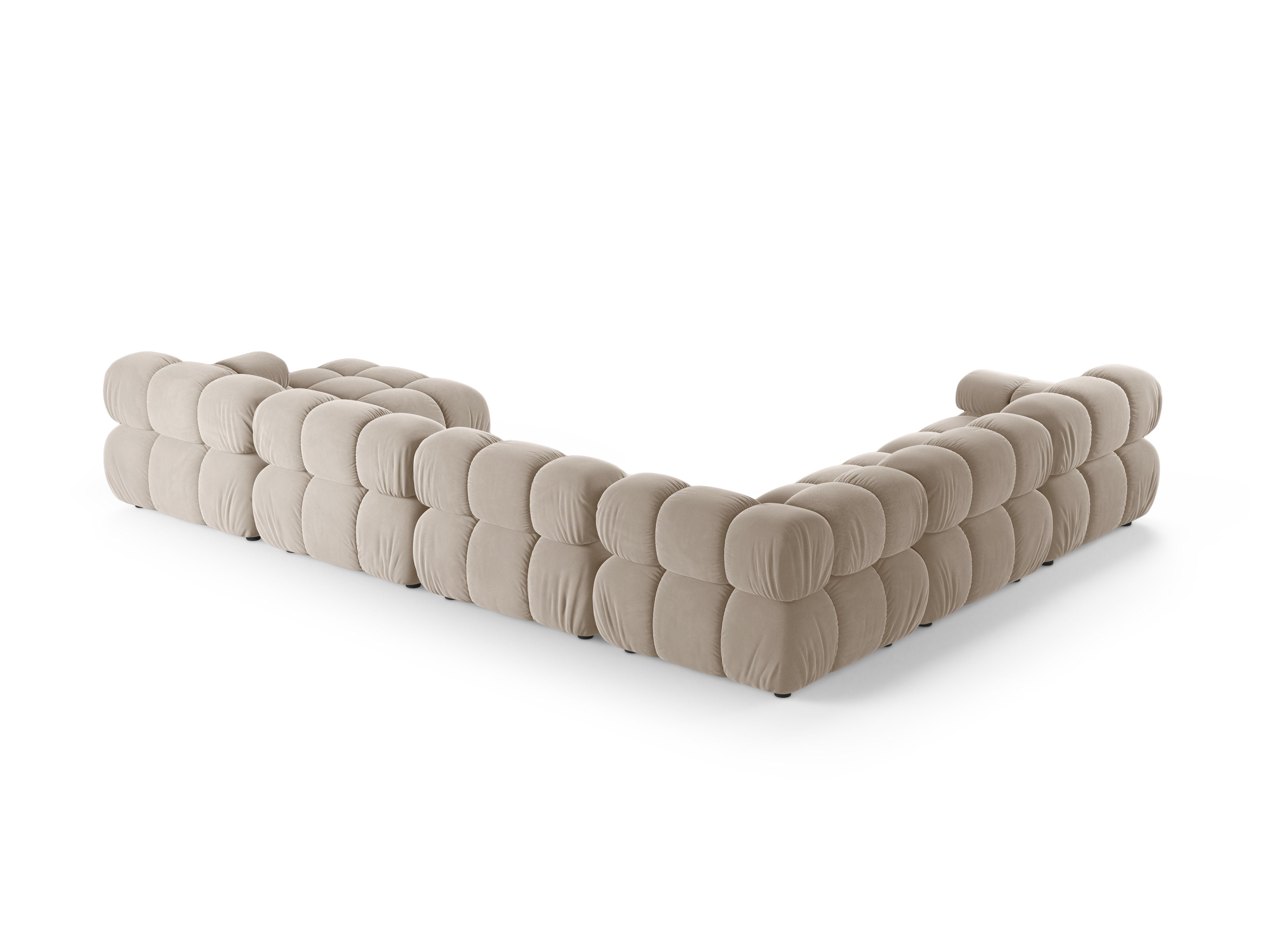Panoramic Velvet Left-Arm Sofa BELLIS in Beige