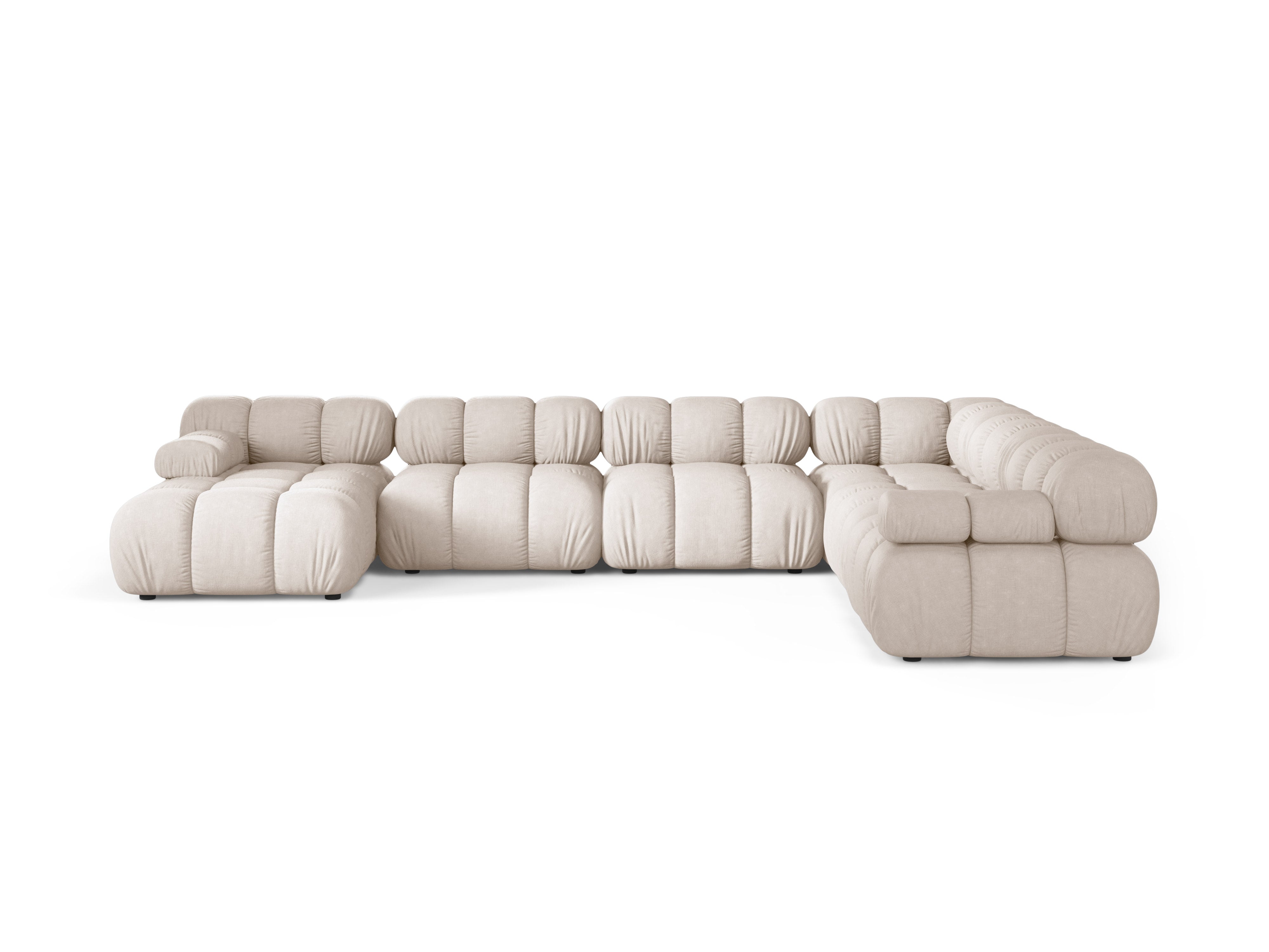 Right-facing panoramic corner sofa BELLIS in beige
