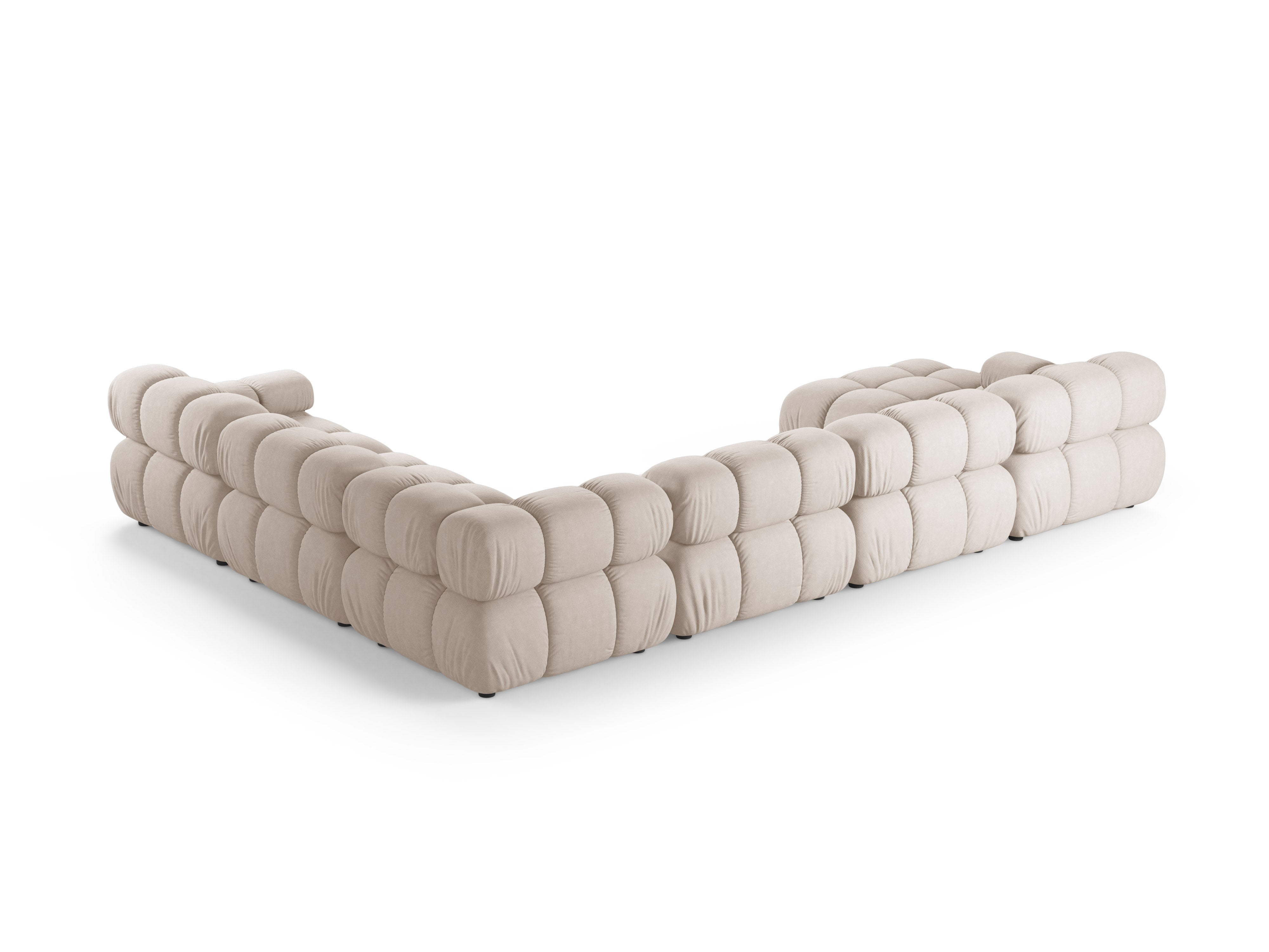 Right-facing panoramic corner sofa BELLIS in beige