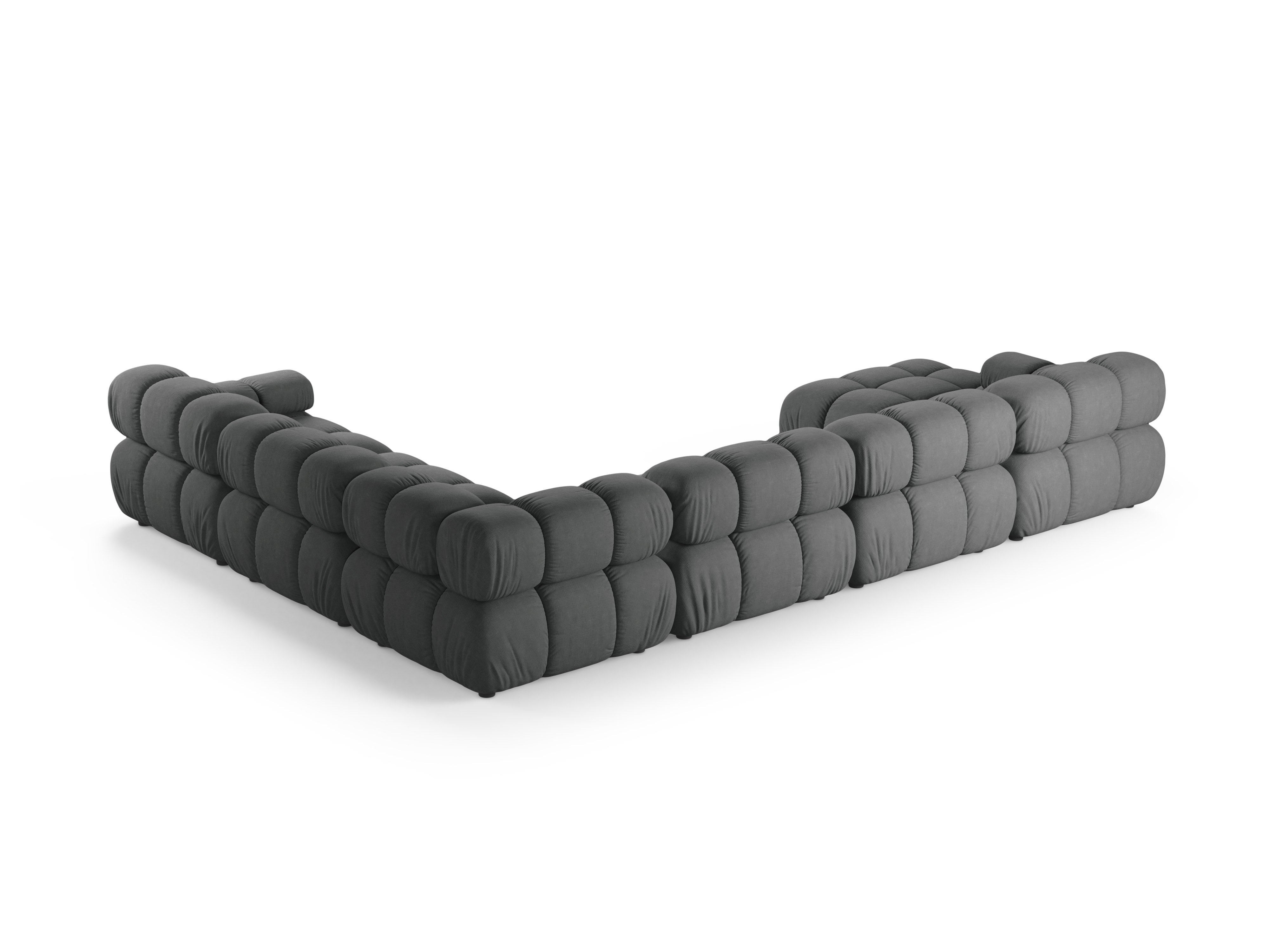 Right-facing panoramic corner sofa BELLIS gray