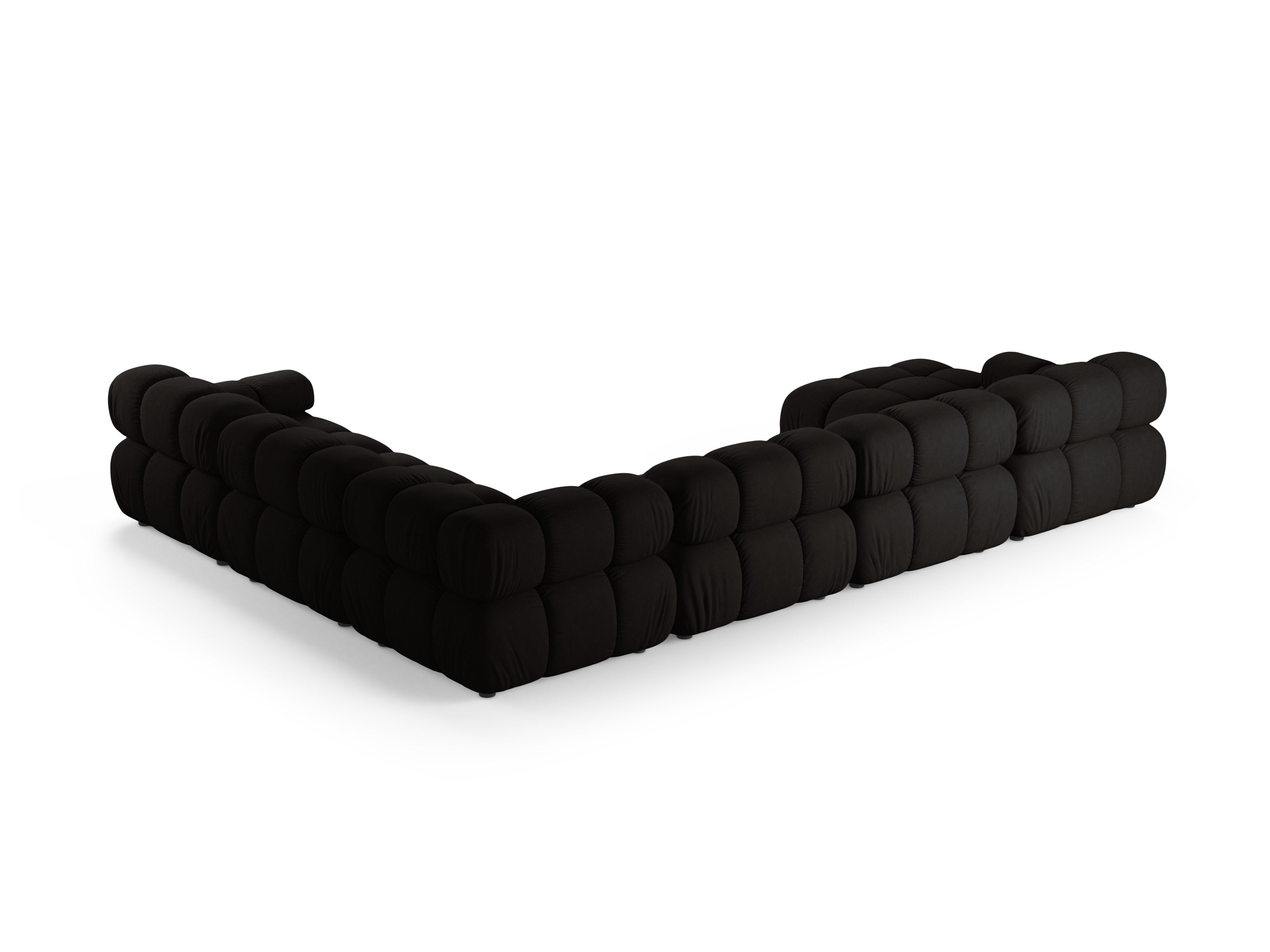 Right-facing panoramic corner sofa BELLIS black