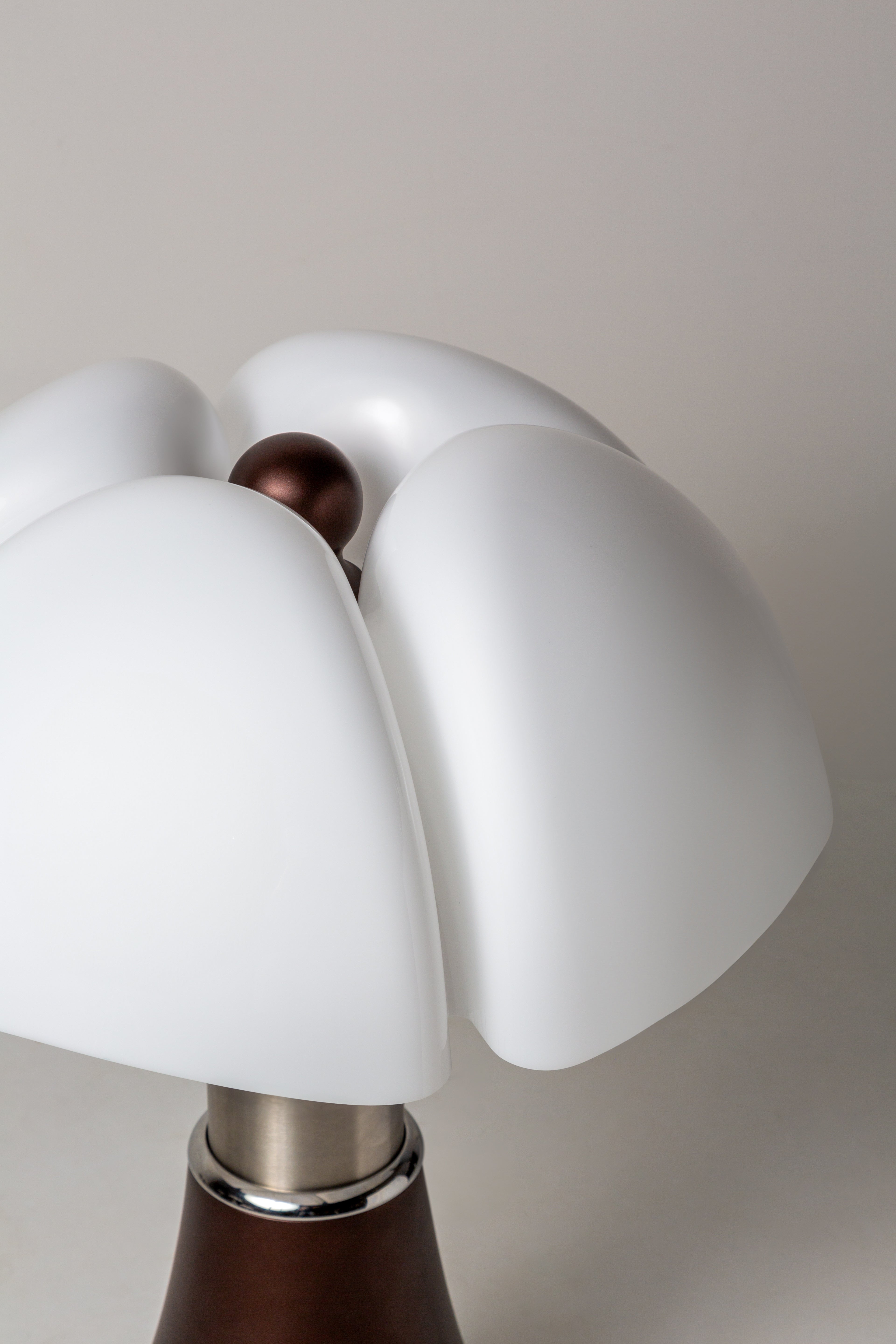 PIPISTRELLO Table Lamp with Opal Shade and Brown Matte Base
