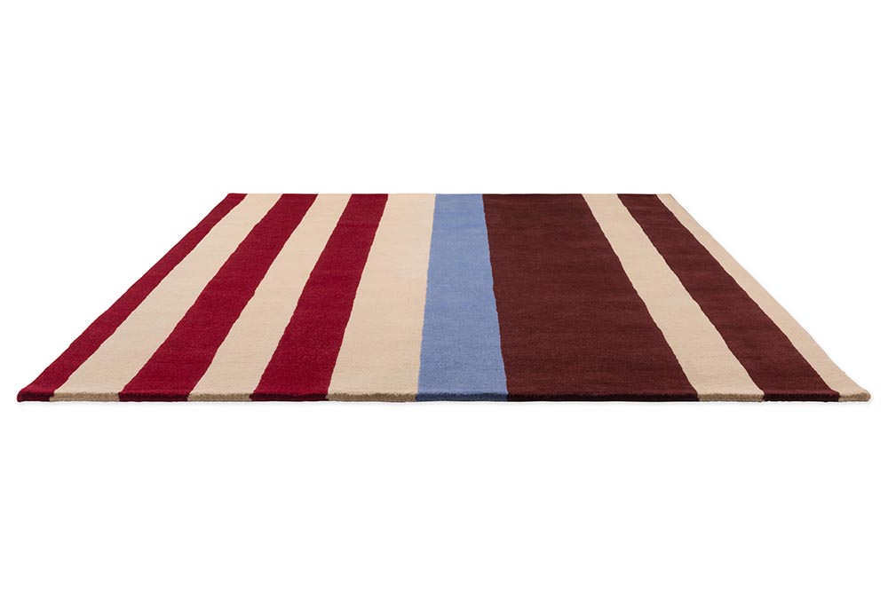 Ralls red-beige-blue wool rug