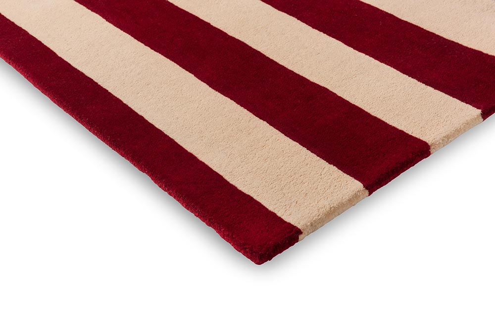 Ralls red-beige-blue wool rug