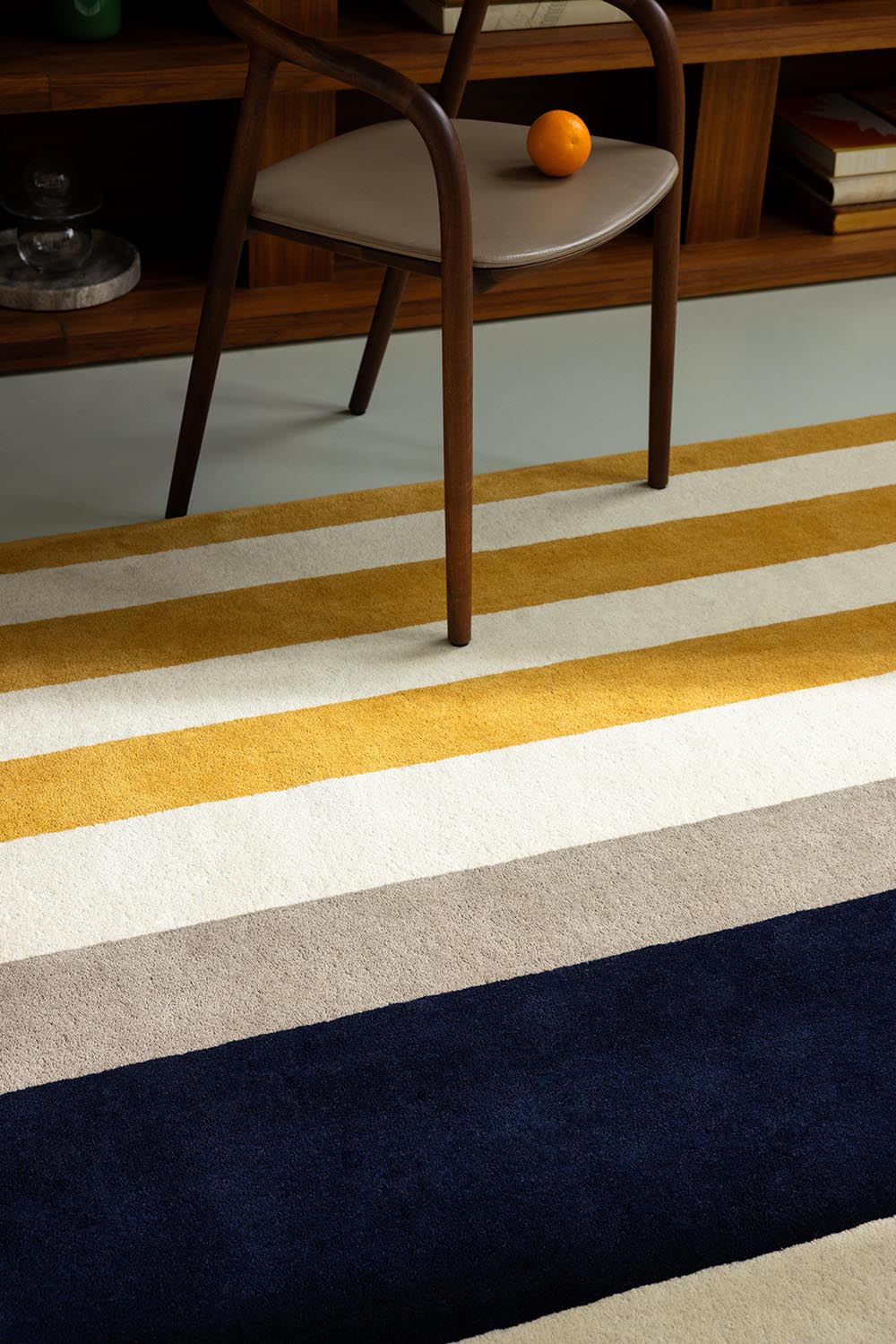 Ralli yellow-beige-black wool rug