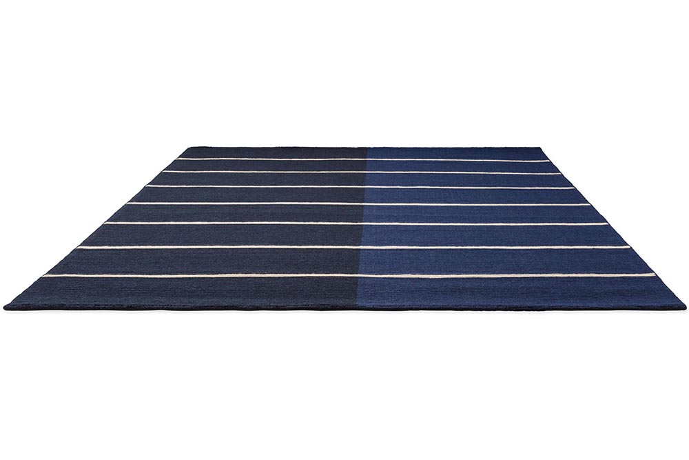 Tiibet wool rug navy-black