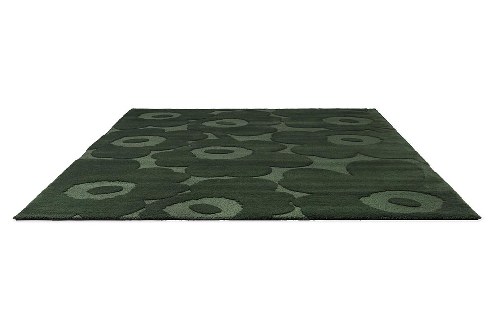 Wool rug Unified Green