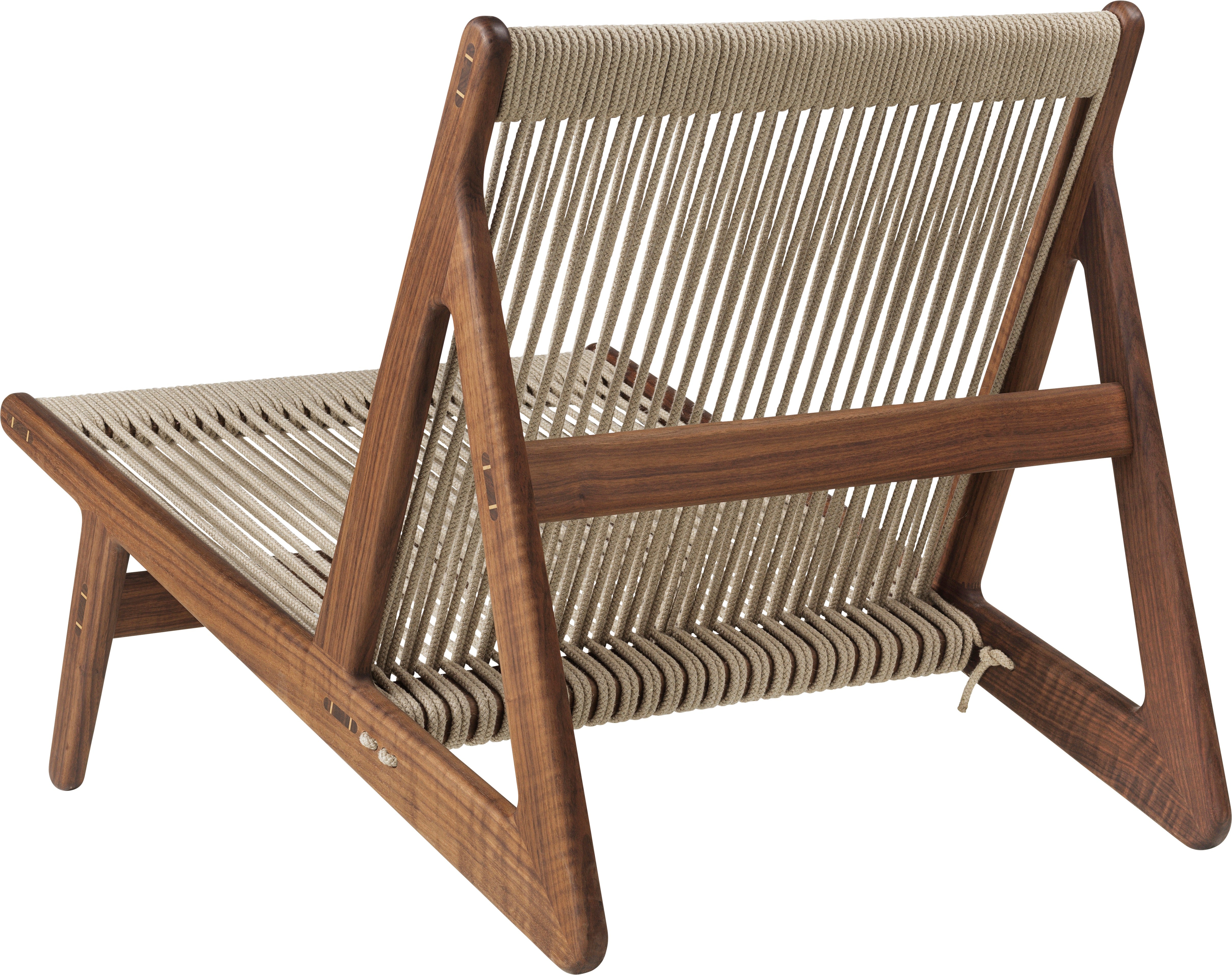 Sessel MR01 Nussbaum und Leinen