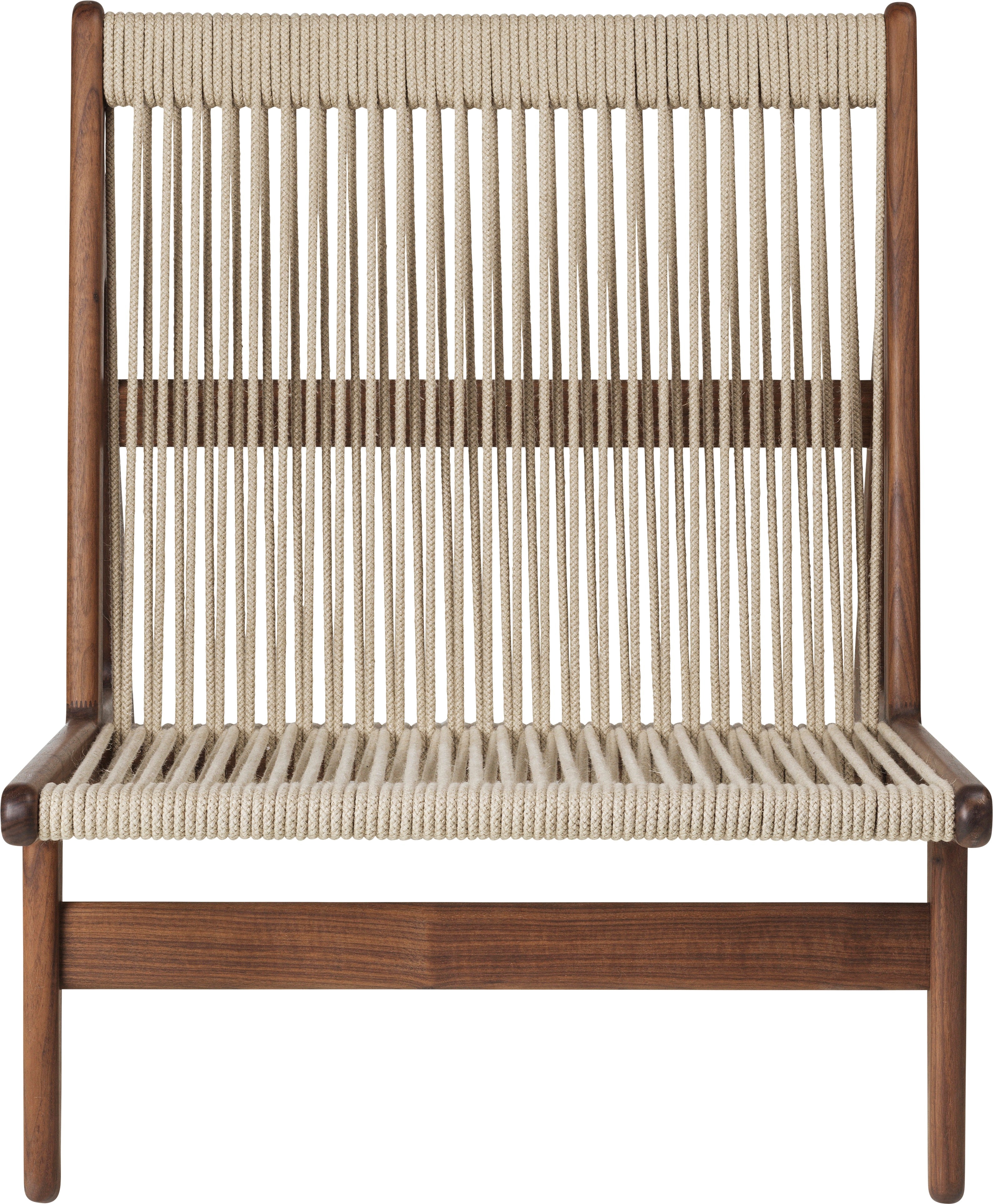 Sessel MR01 Nussbaum und Leinen