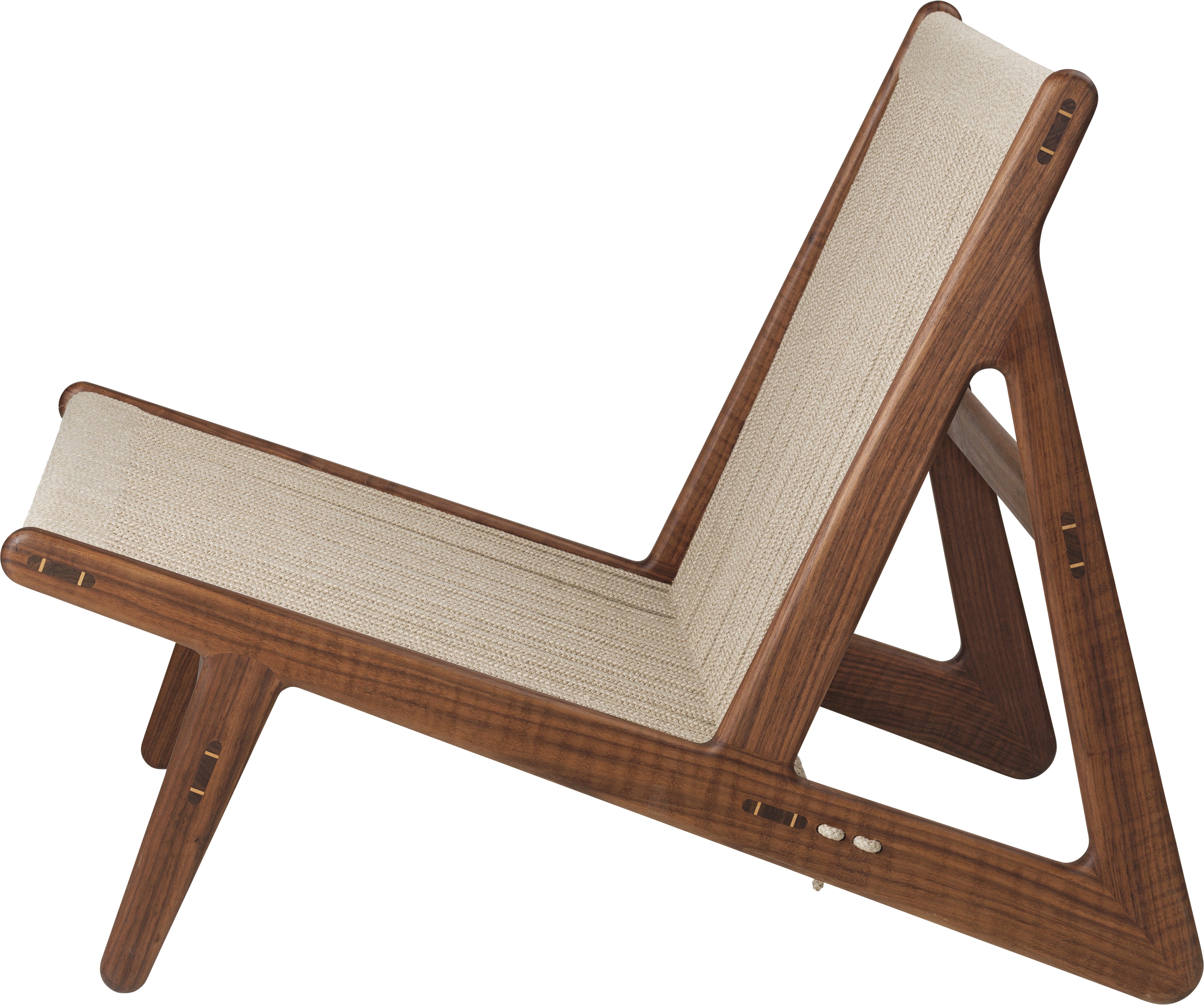 Sessel MR01 Nussbaum und Leinen