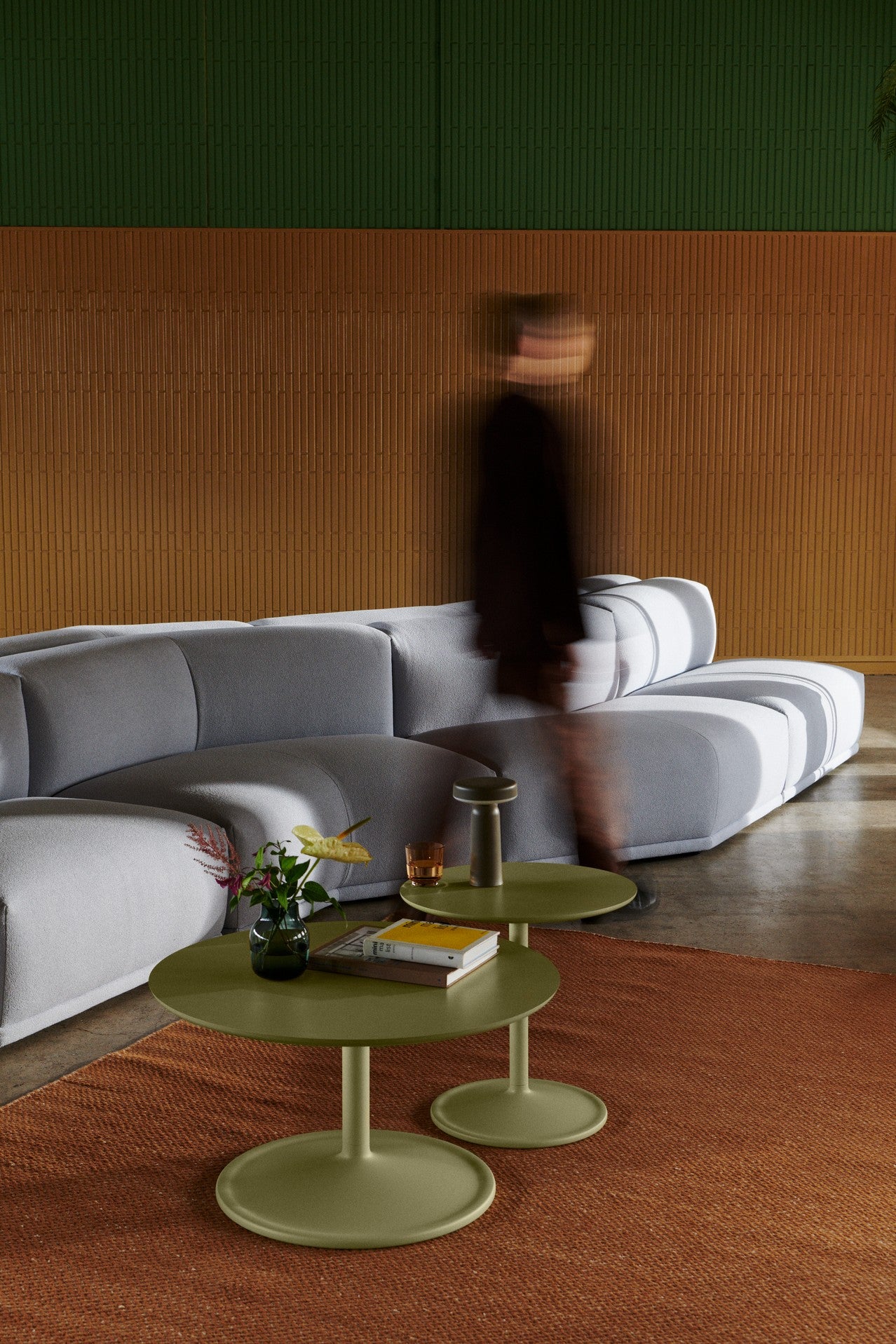 SOFT Side Table in Beige-Green