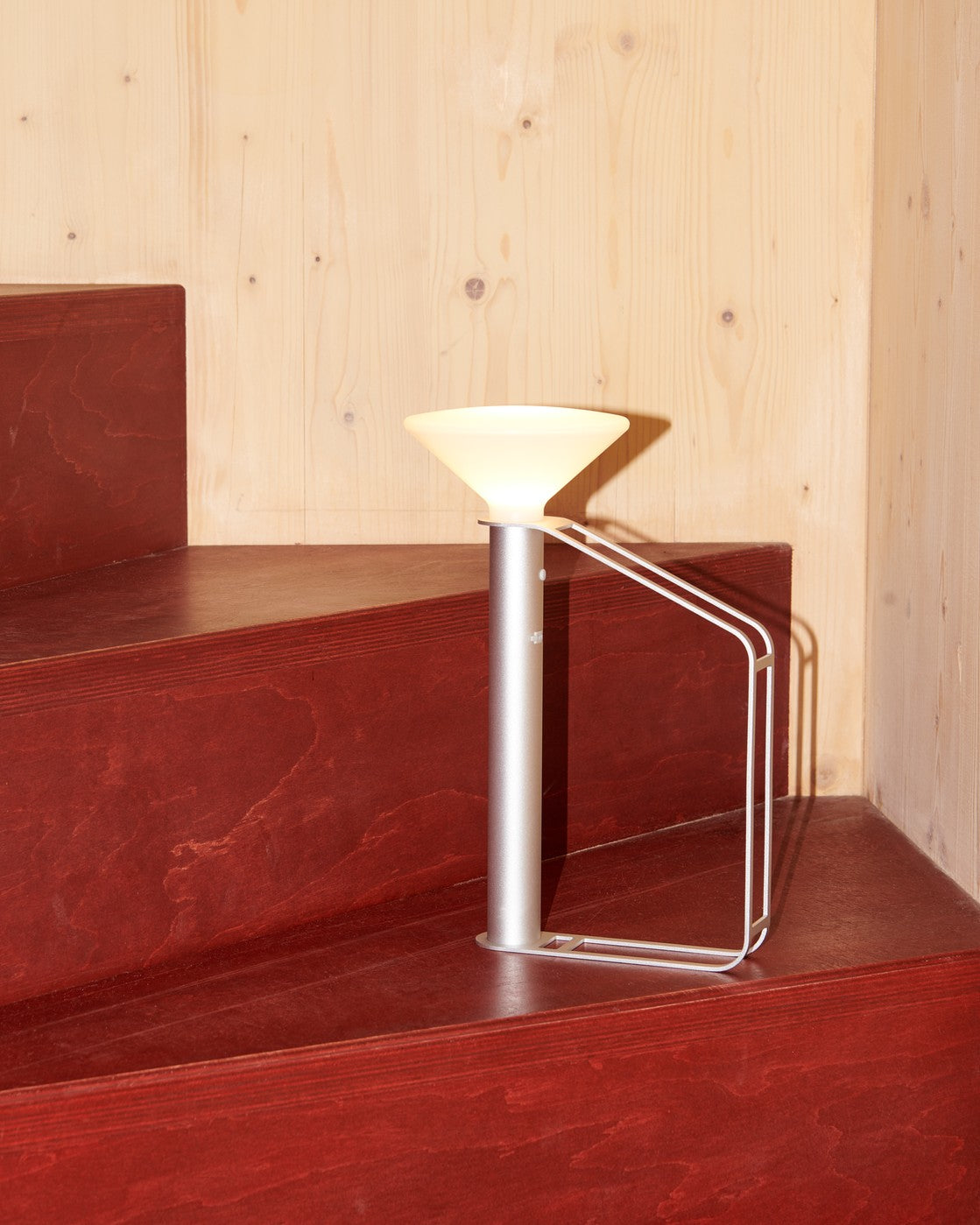 Portable outdoor lamp PITON silver