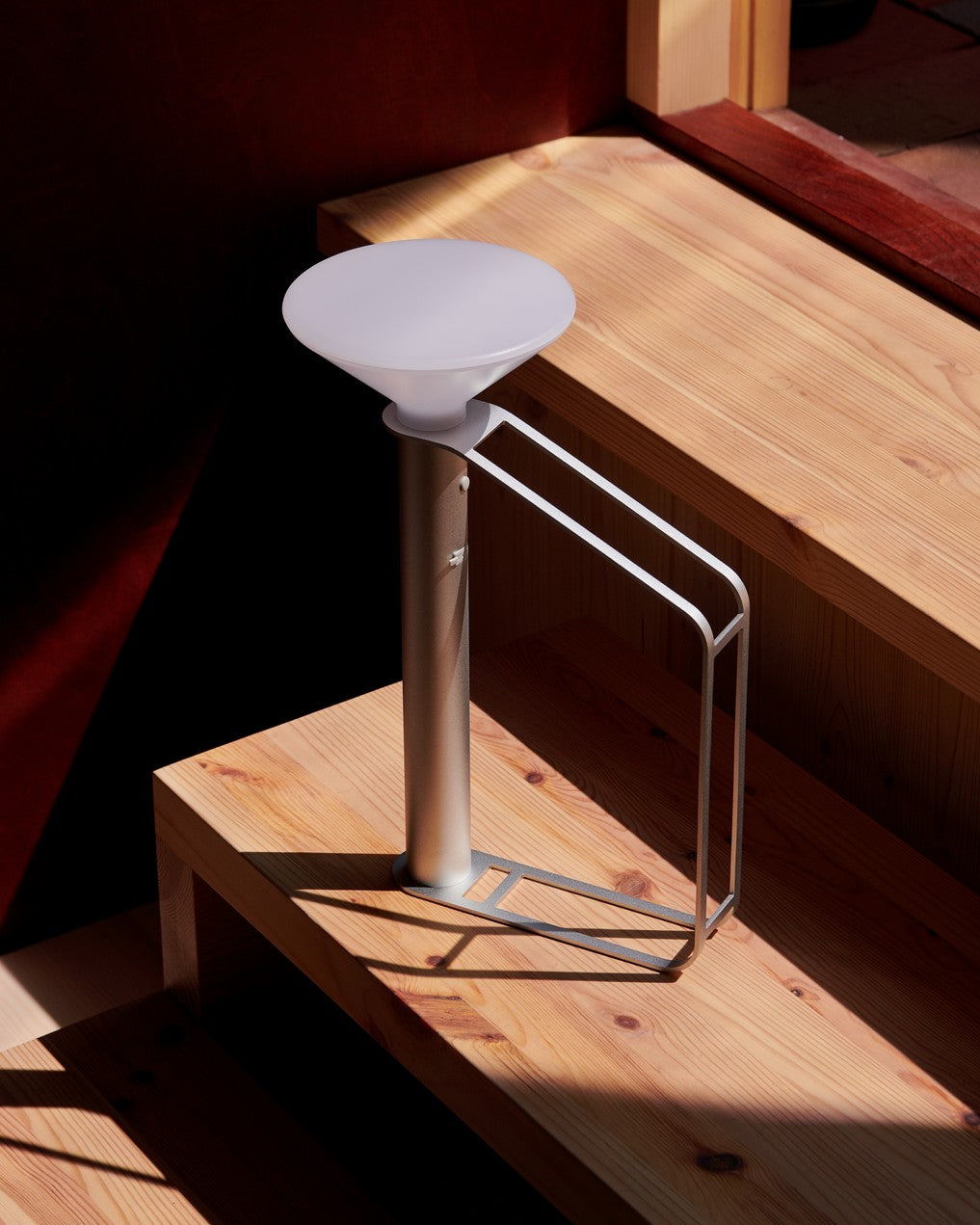 Portable outdoor lamp PITON silver