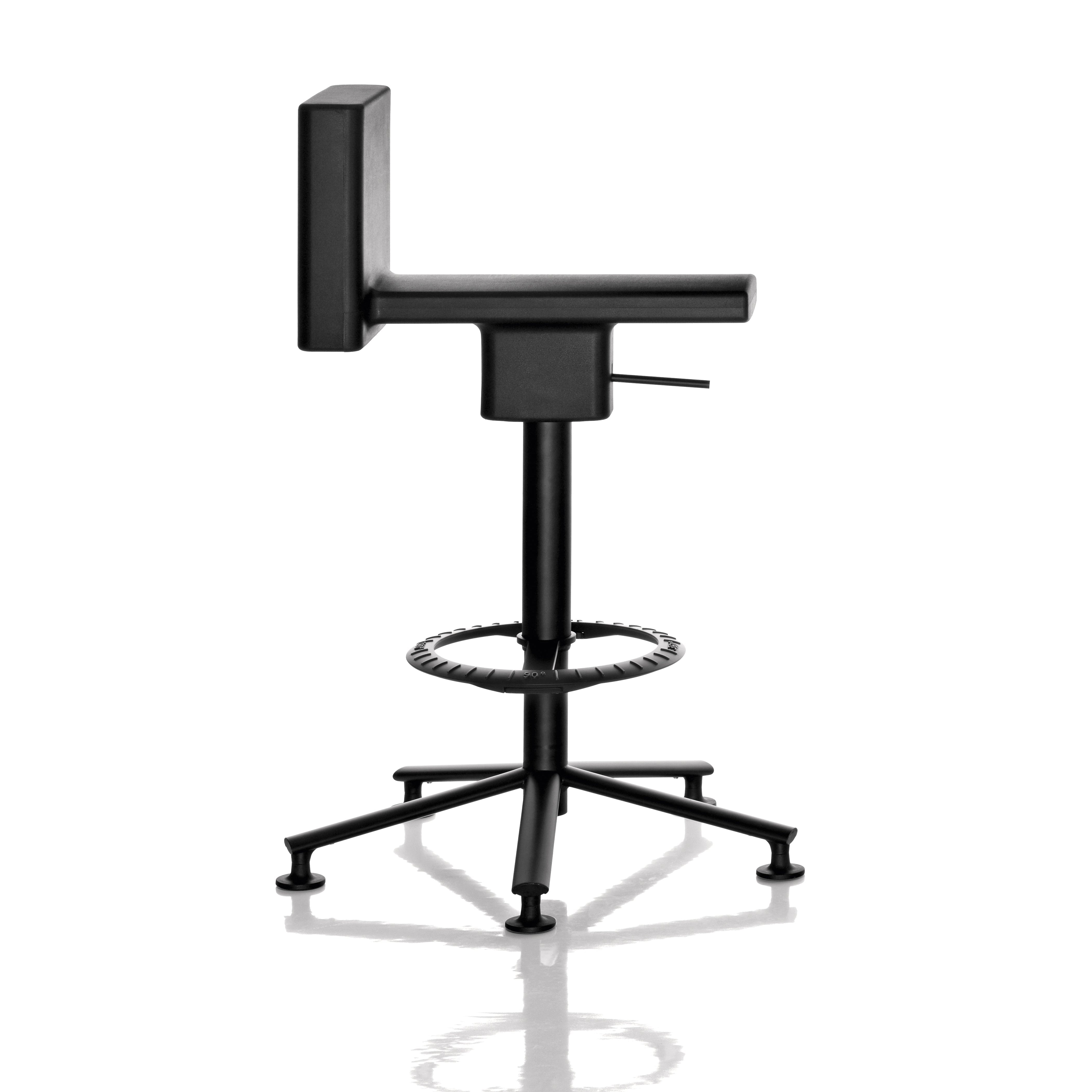 High swivel chair 360° black