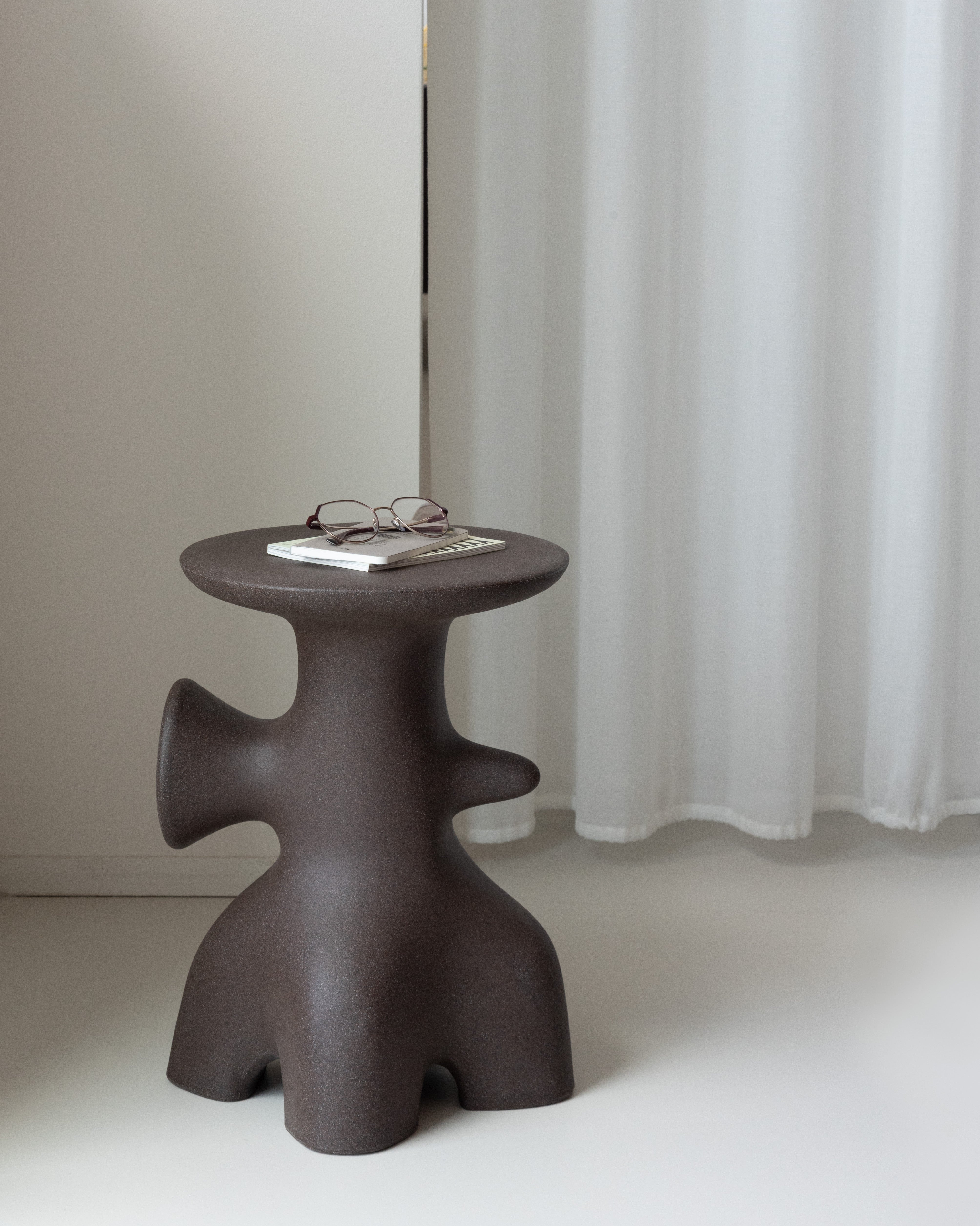 Side table ARCHEO dark brown