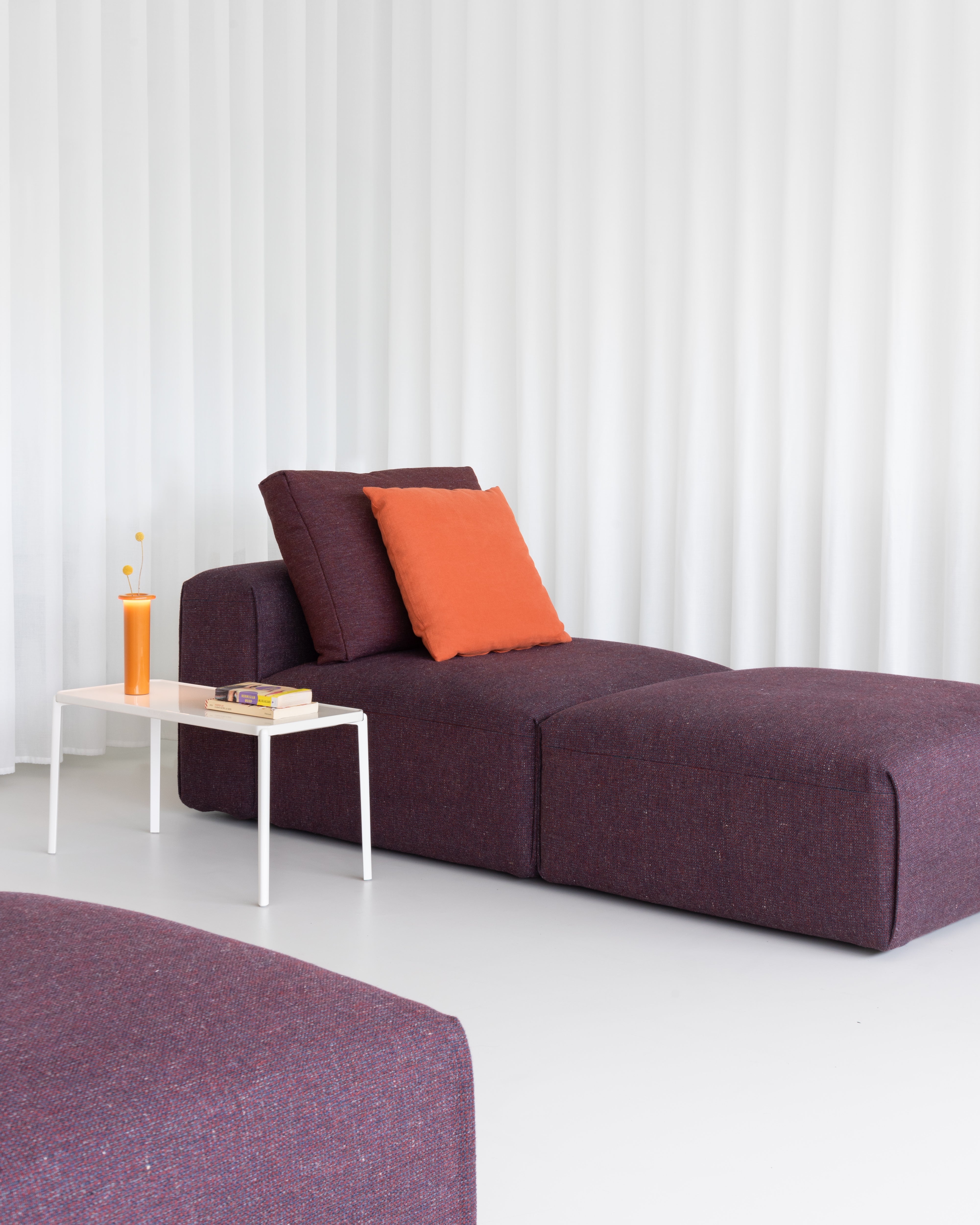 Couchtisch TAMBOUR blauer Beton