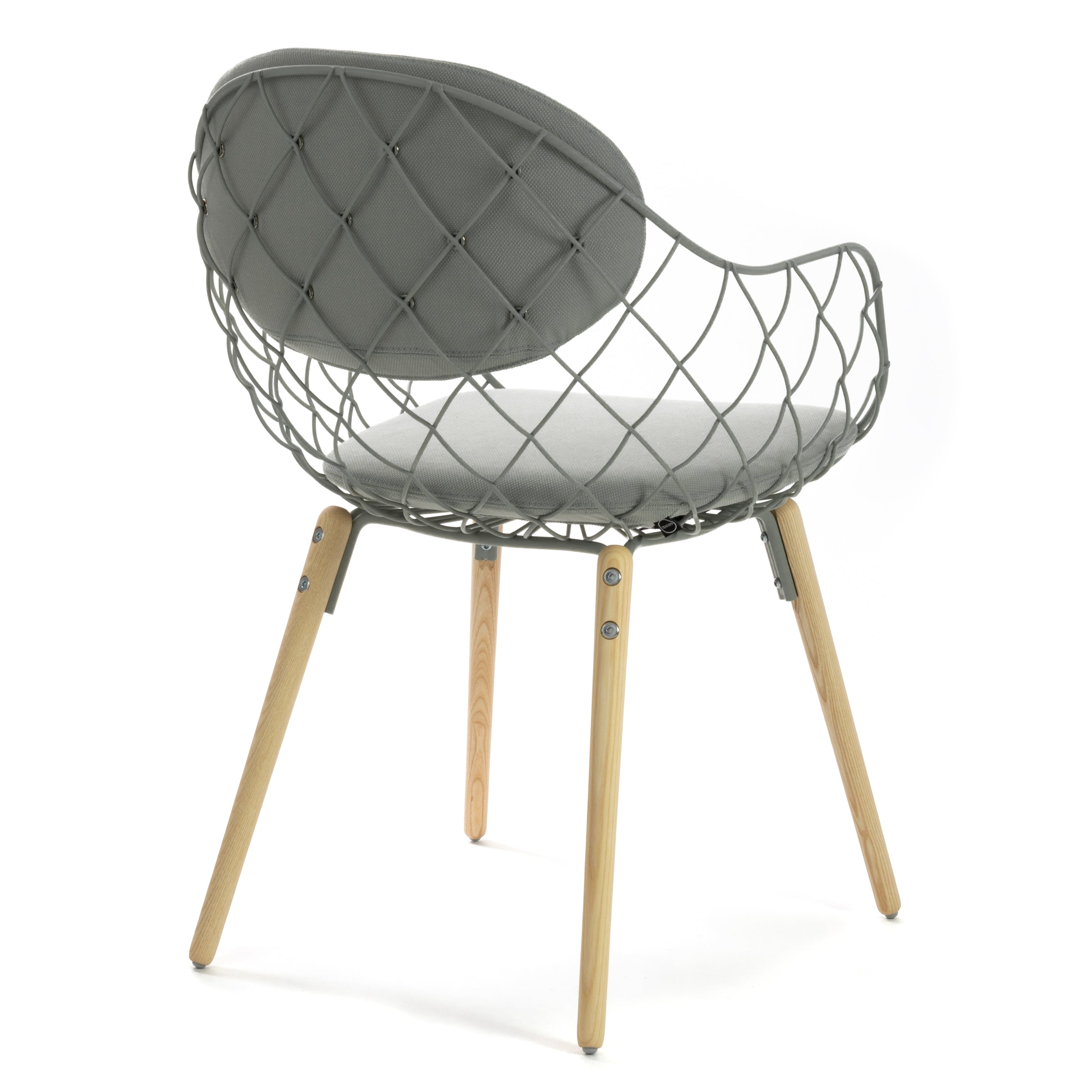 PIÑA chair in gray with an ash base