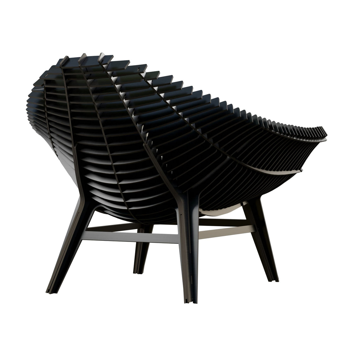 Outdoor armchair MANTA black