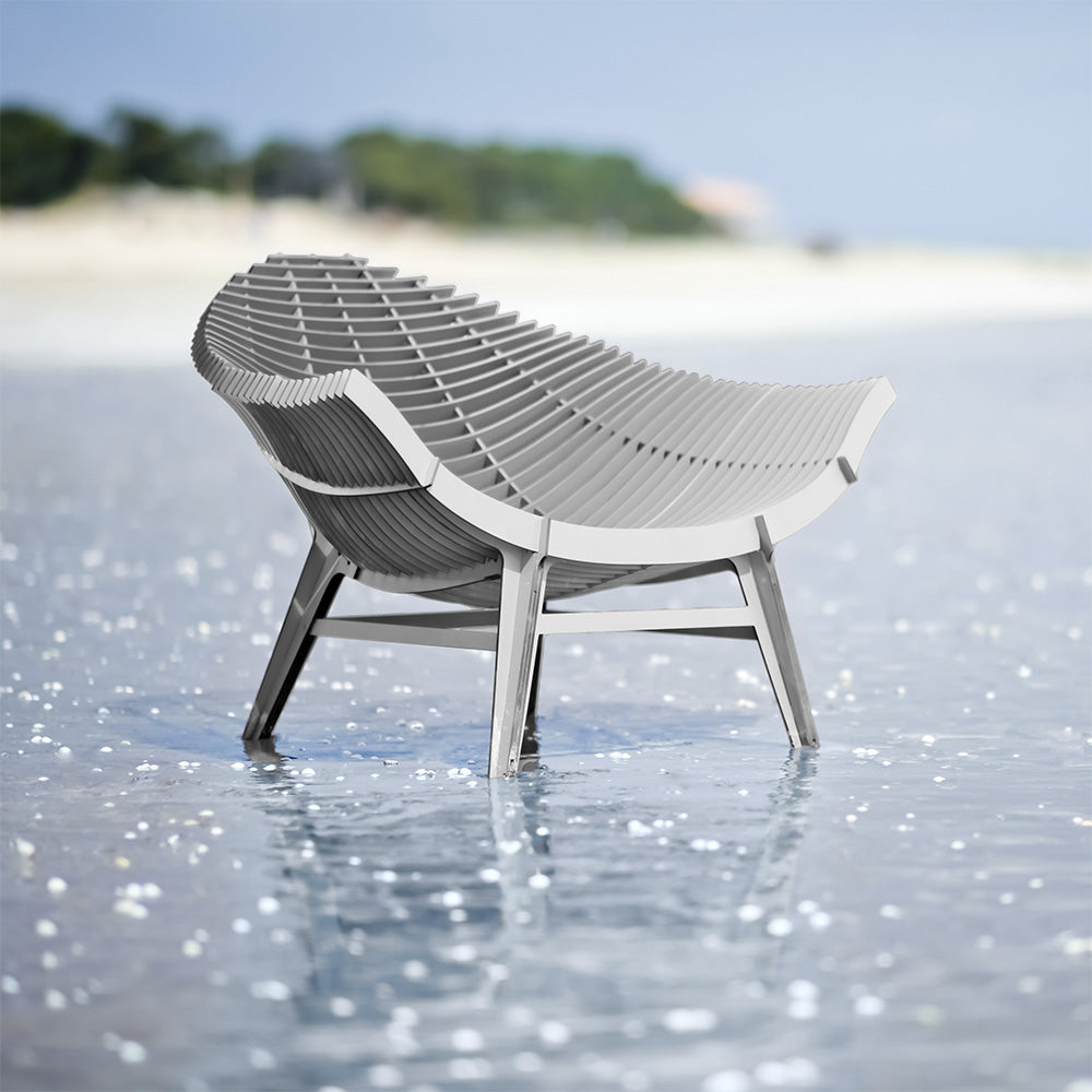 White outdoor armchair MANTA