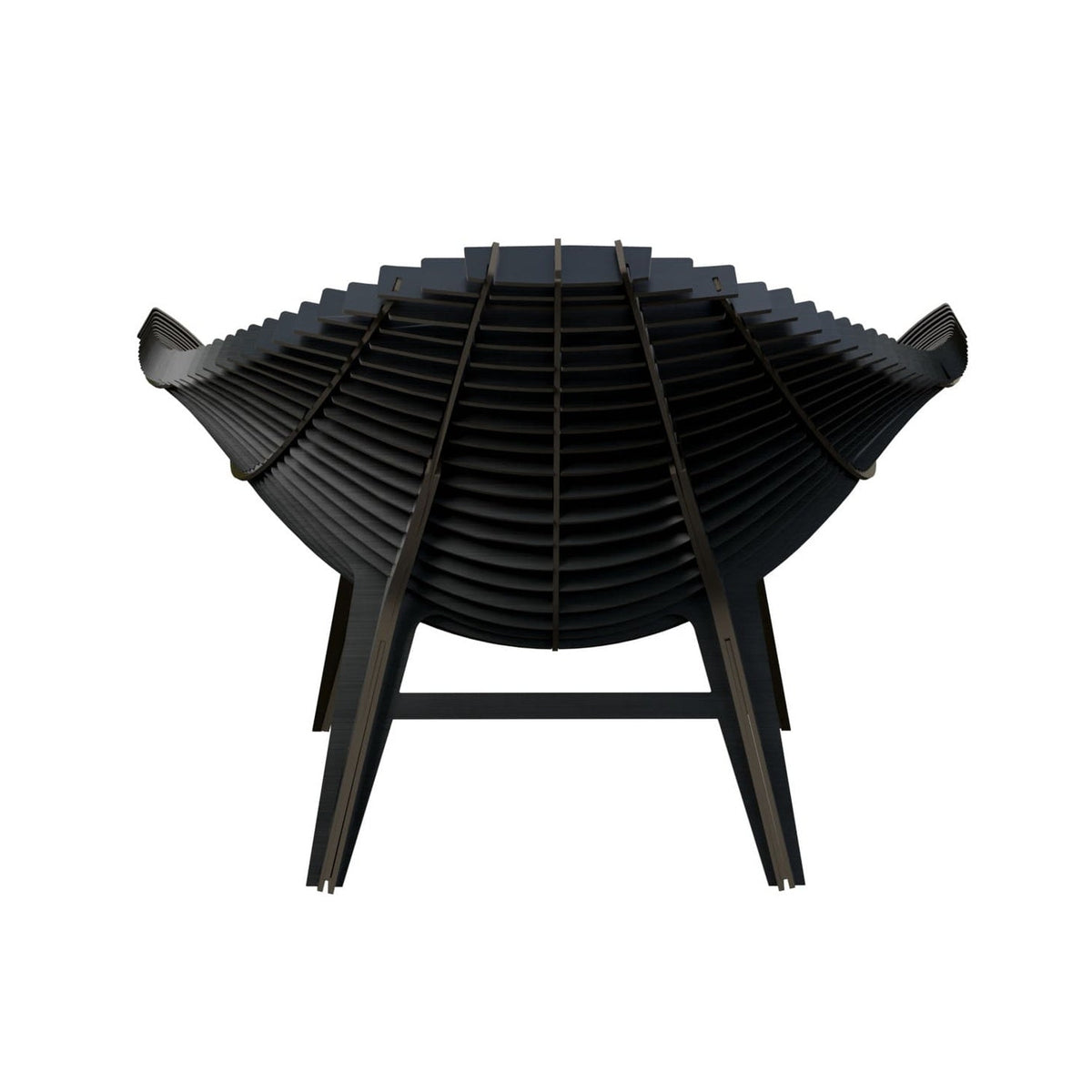 Outdoor armchair MANTA black