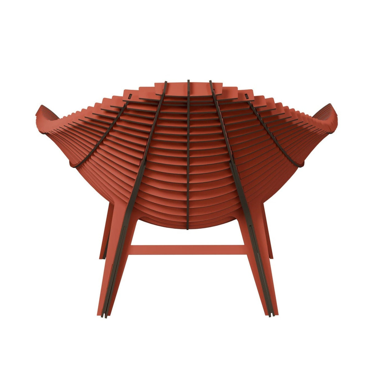 Outdoor armchair MANTA in orange