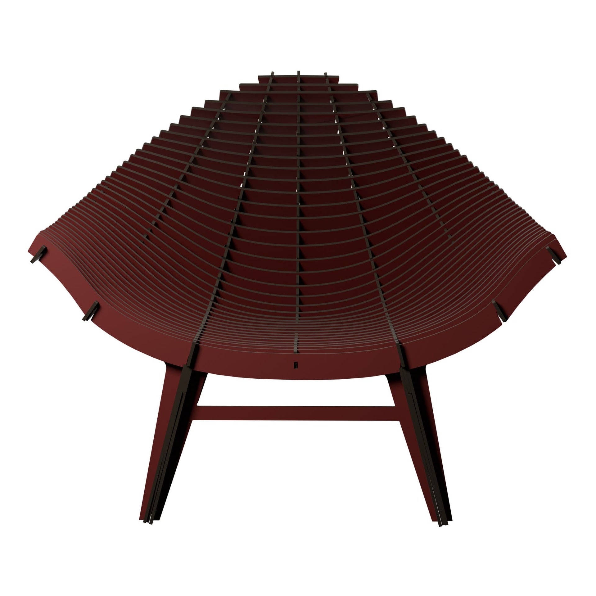 Outdoor armchair MANTA red