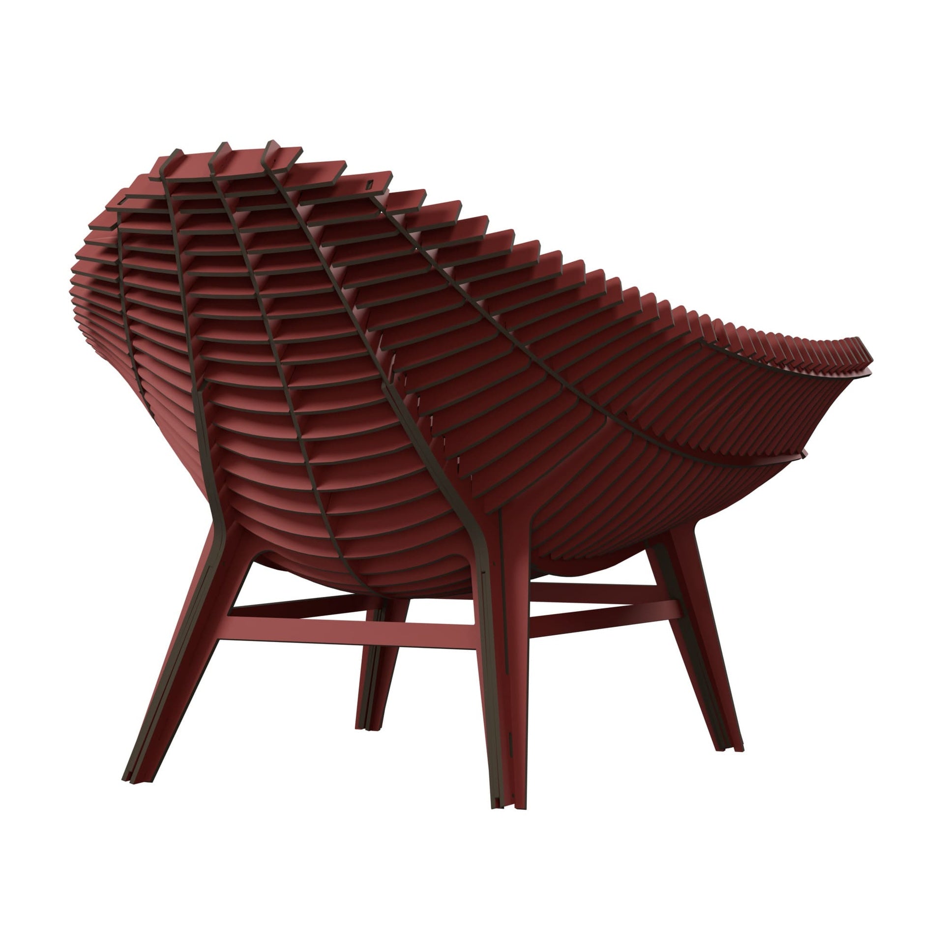 Outdoor armchair MANTA red