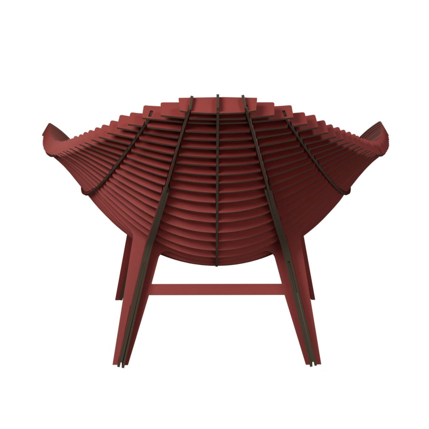 Outdoor armchair MANTA red