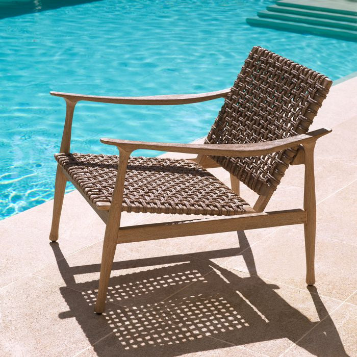Outdoor Armchair MANZO Gray with Beige