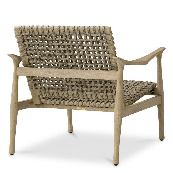 Outdoor Armchair MANZO Gray with Beige