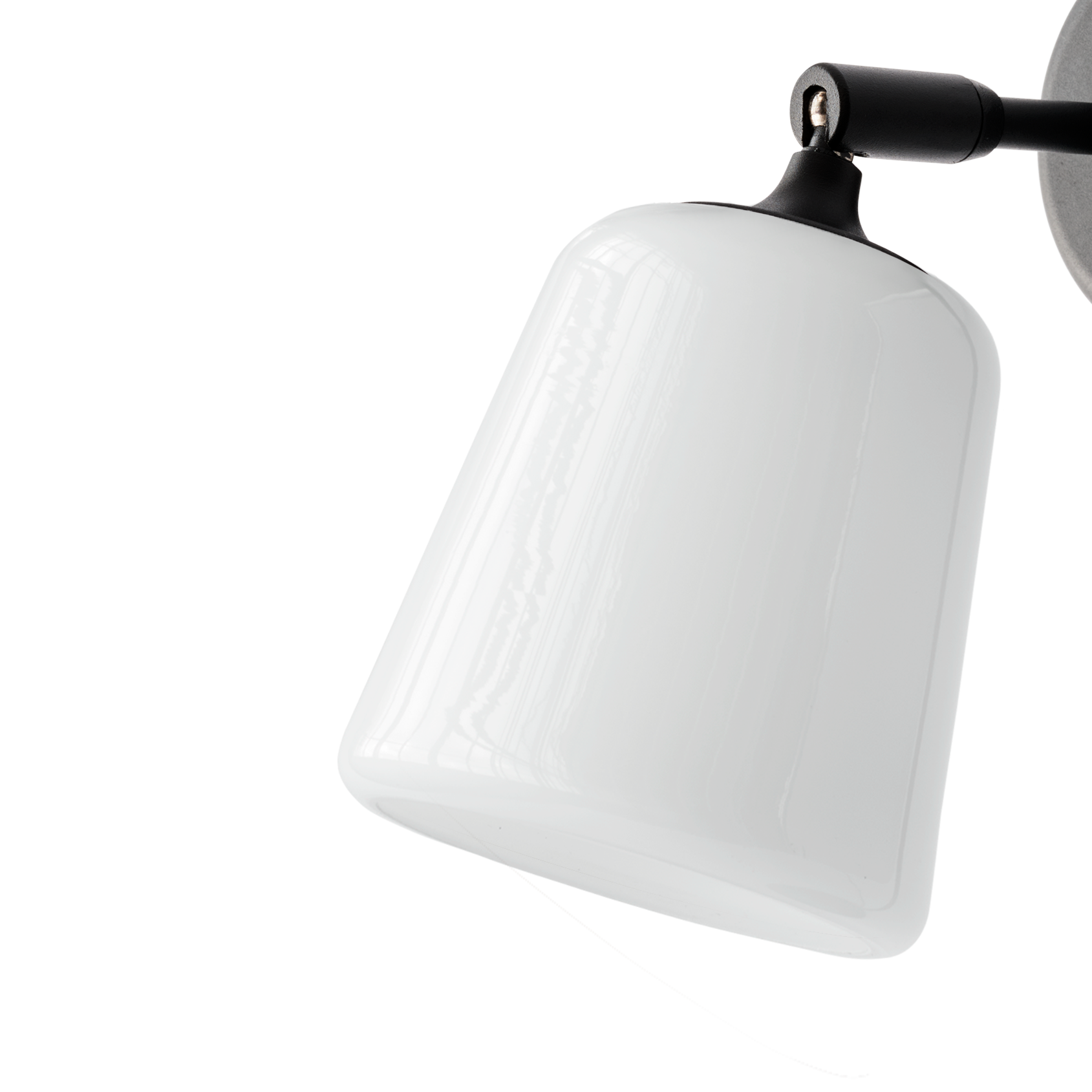 Wall lamp white iridescent material