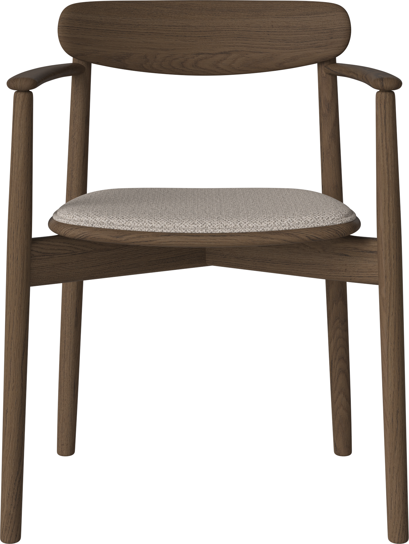 Chair with armrests Merge dark oak wood