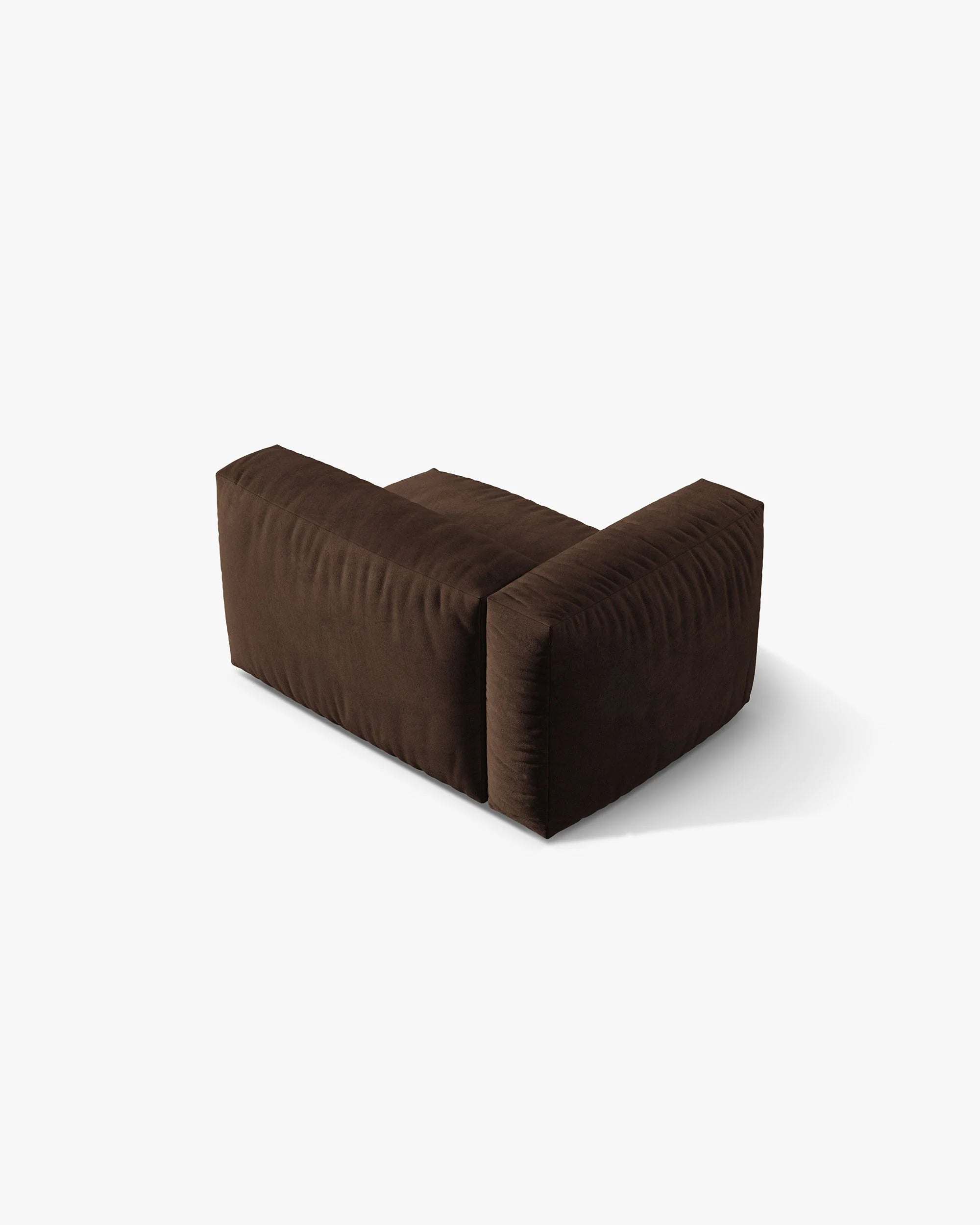 MARTINA Velvet Modular Sofa - Left Module in Chocolate