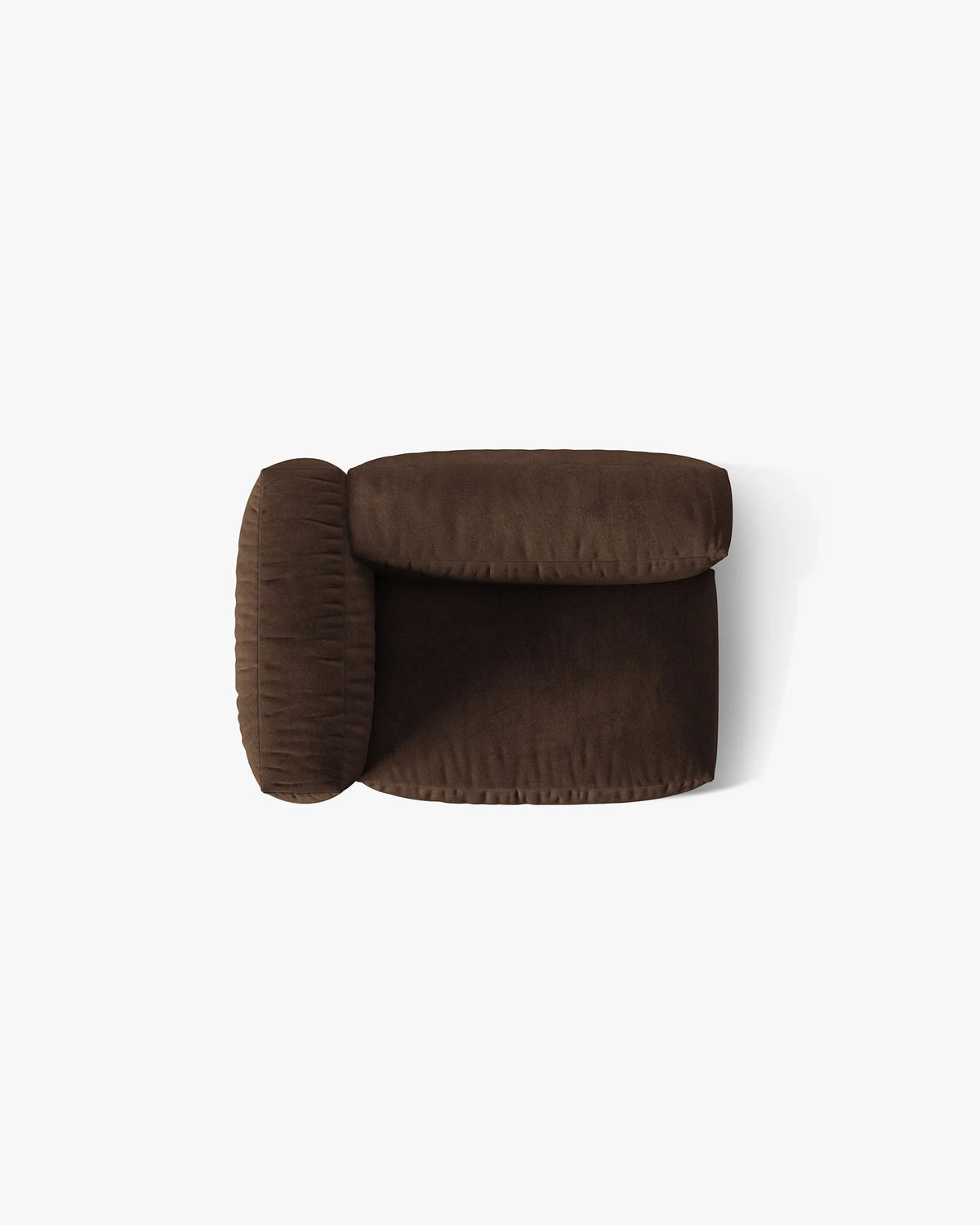 MARTINA Velvet Modular Sofa - Left Module in Chocolate
