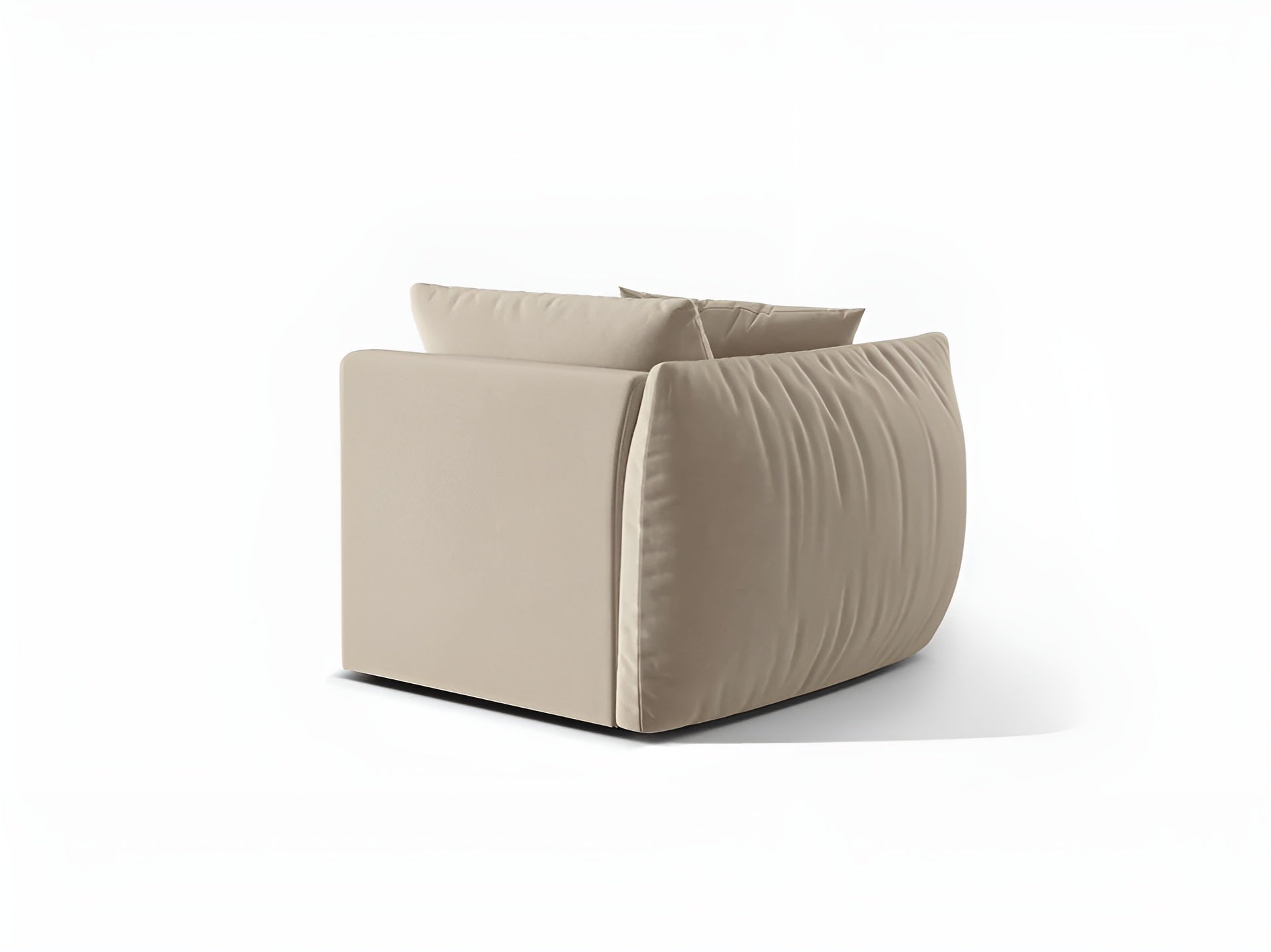 CHRIS velvet modular sofa - left element ecru