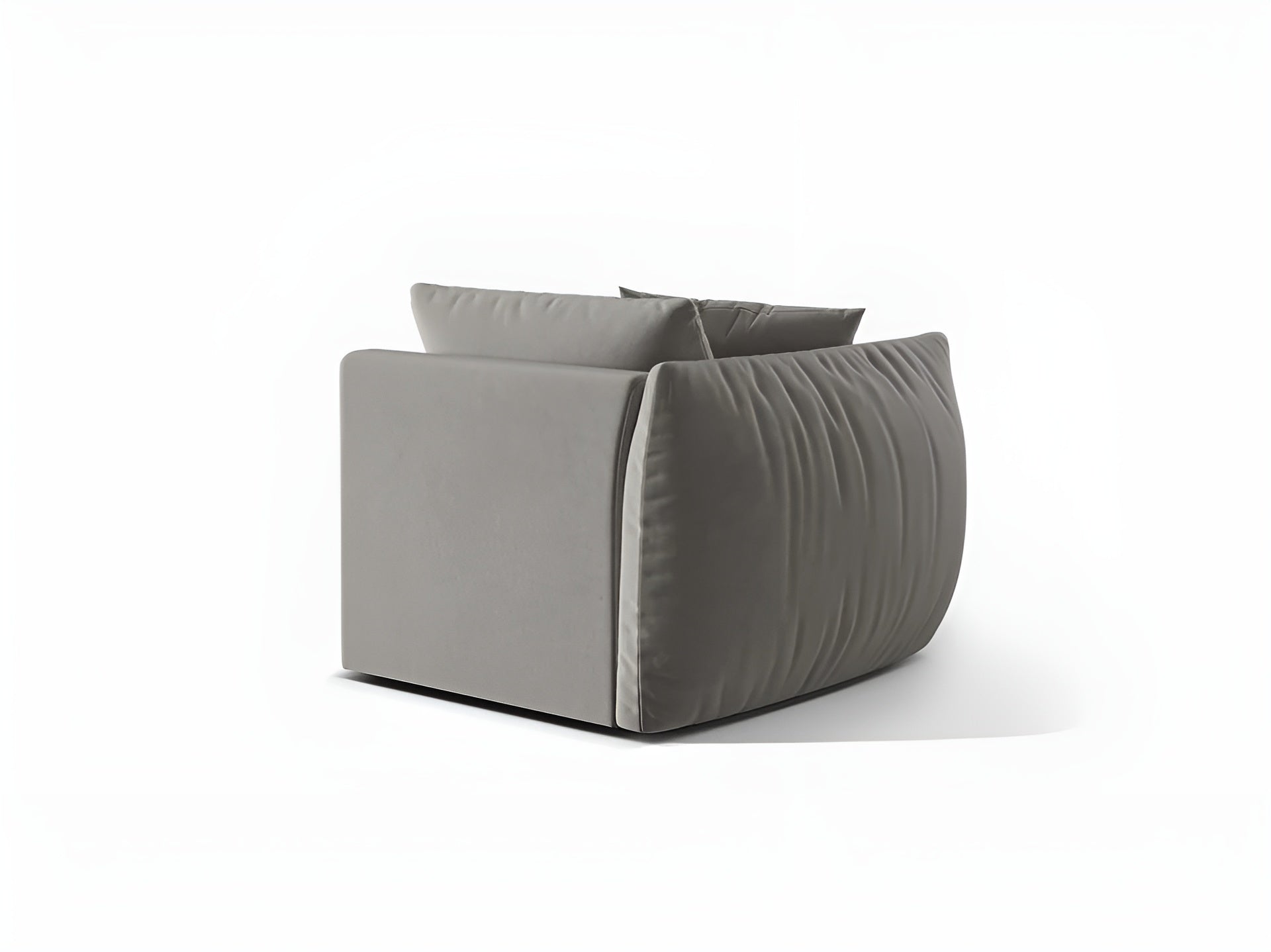 Modulares Samtsofa CHRIS - linkes Element grau