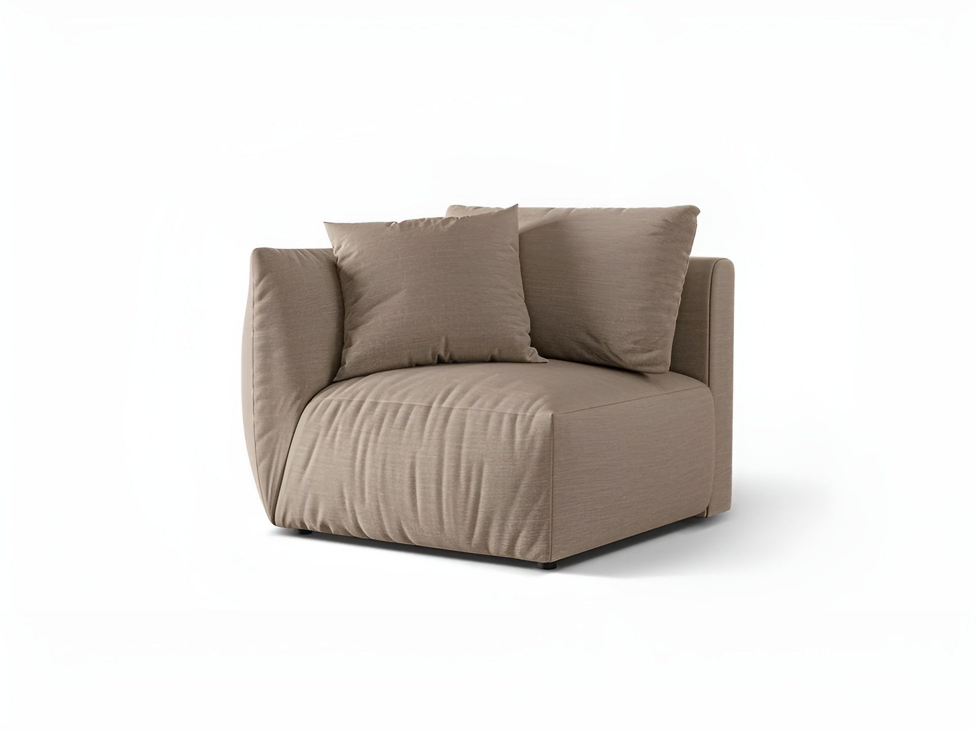 CHRIS Modular Sofa - Left Element in Sand Chenille