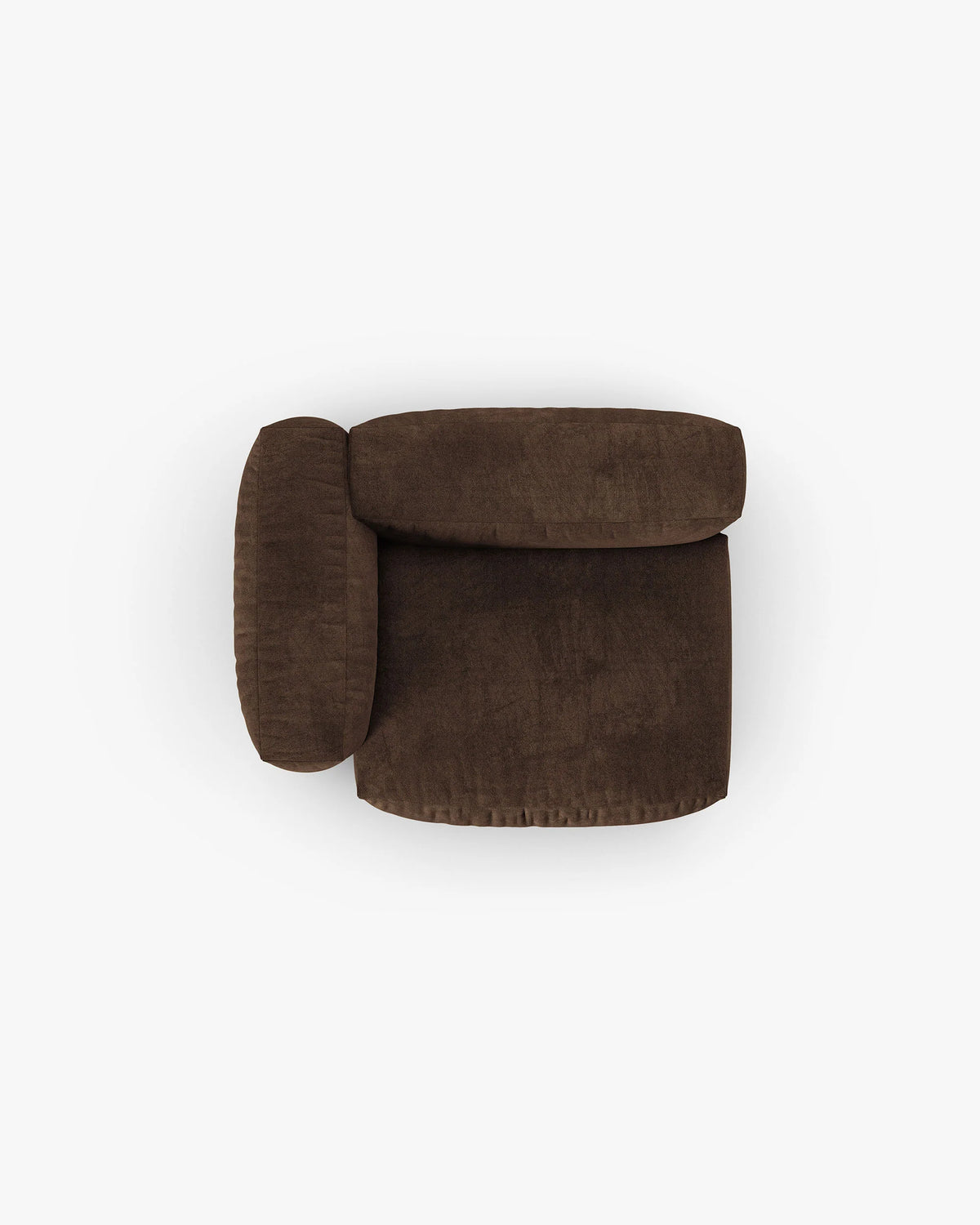 Velvet modular sofa MARTINA XL - chocolate left-facing module