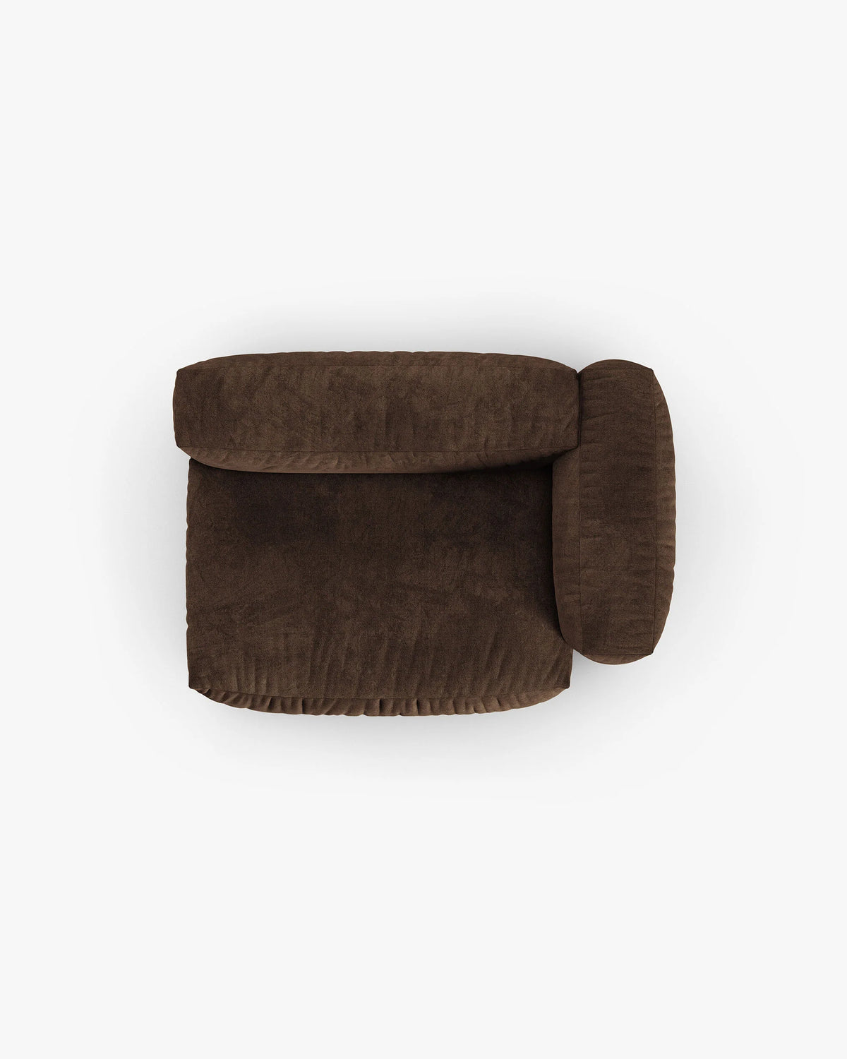 MARTINA XL velvet modular sofa - chocolate right-facing double module