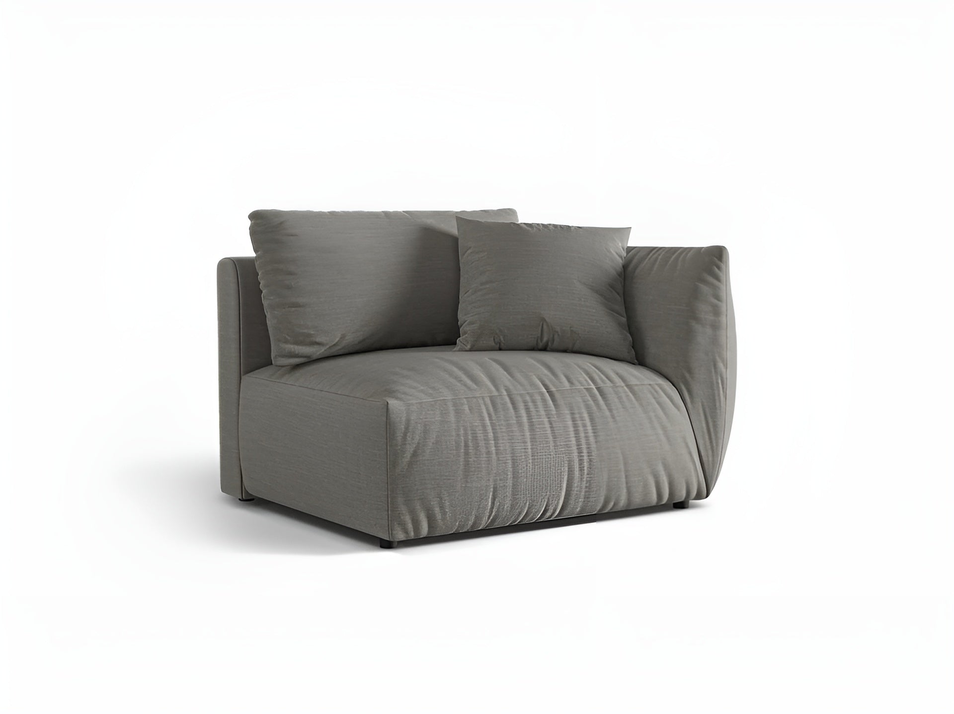 CHRIS modular sofa - wide right-side element gray chenille