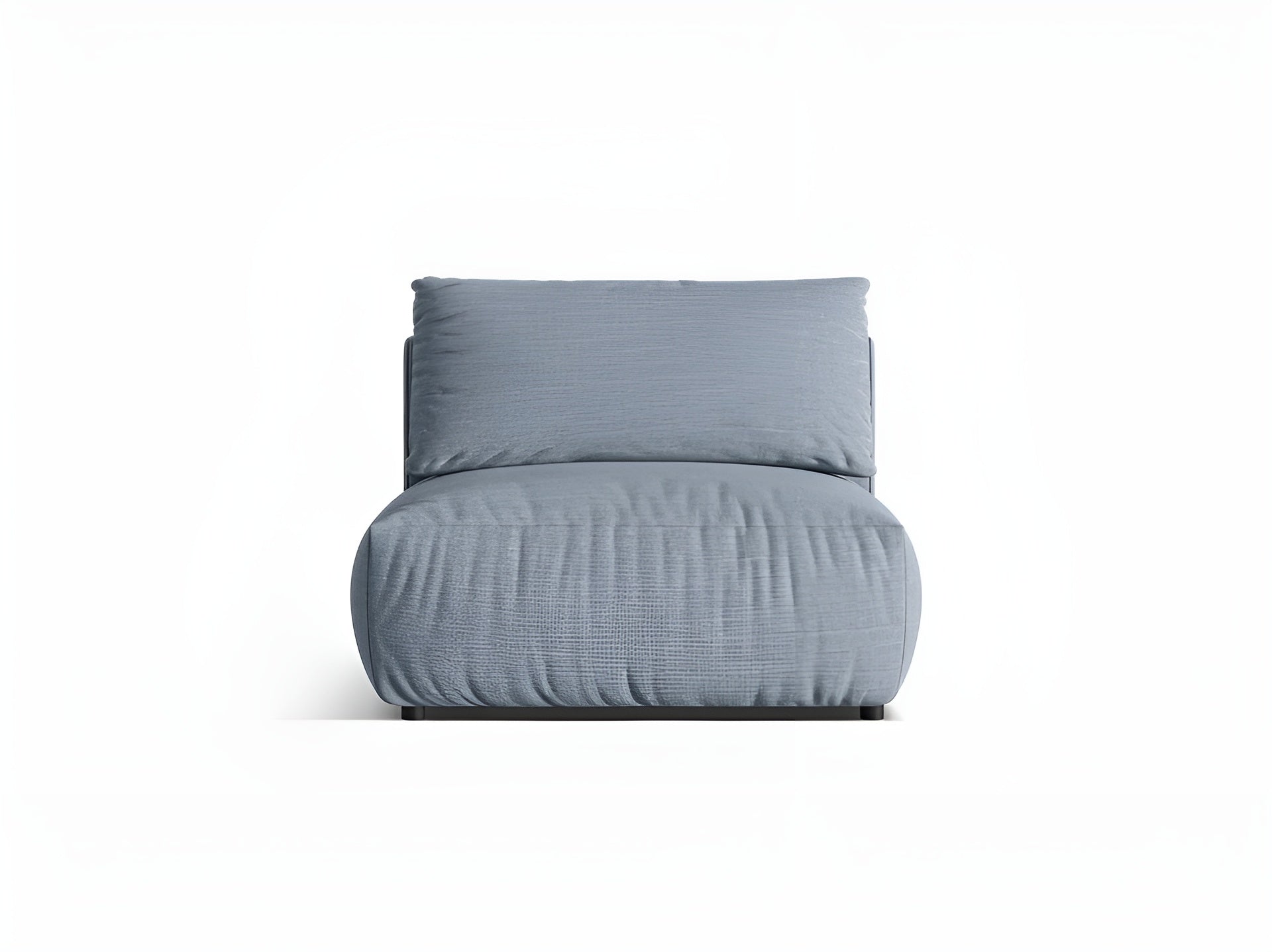 Modulares Sofa CHRIS - breites mittleres Element in hellblauem Chenille