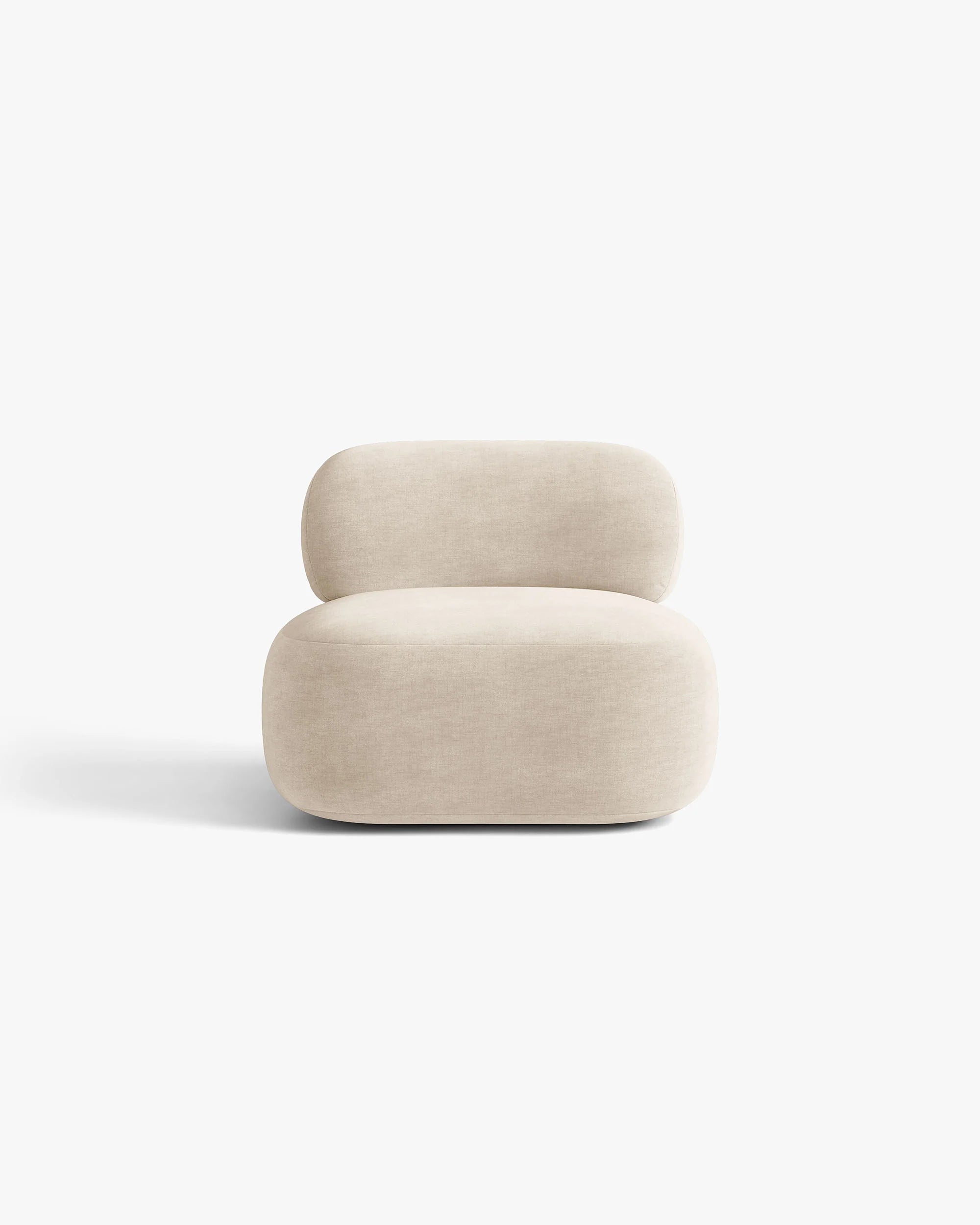 AURA Armchair in Light Beige Chenille