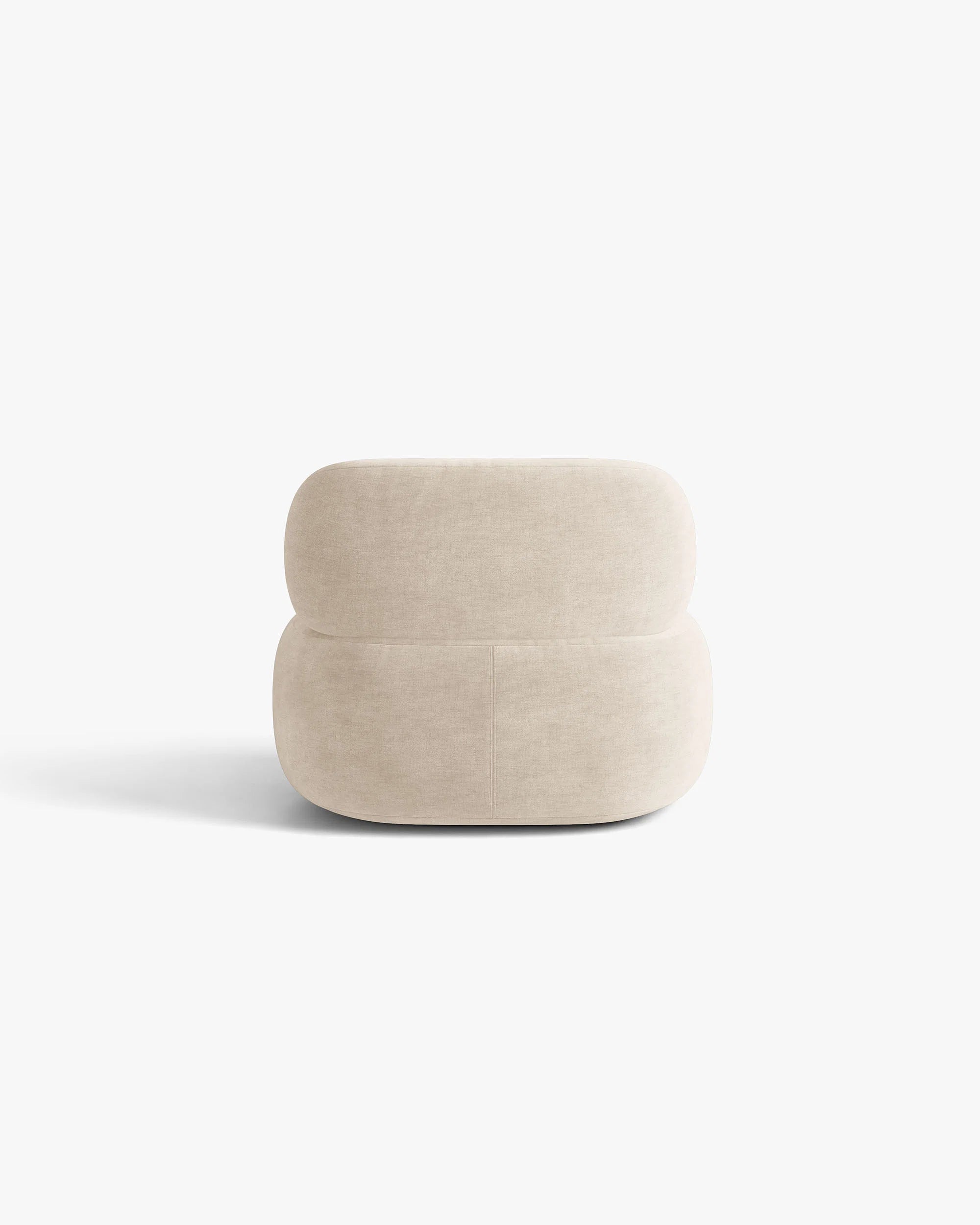 AURA Armchair in Light Beige Chenille