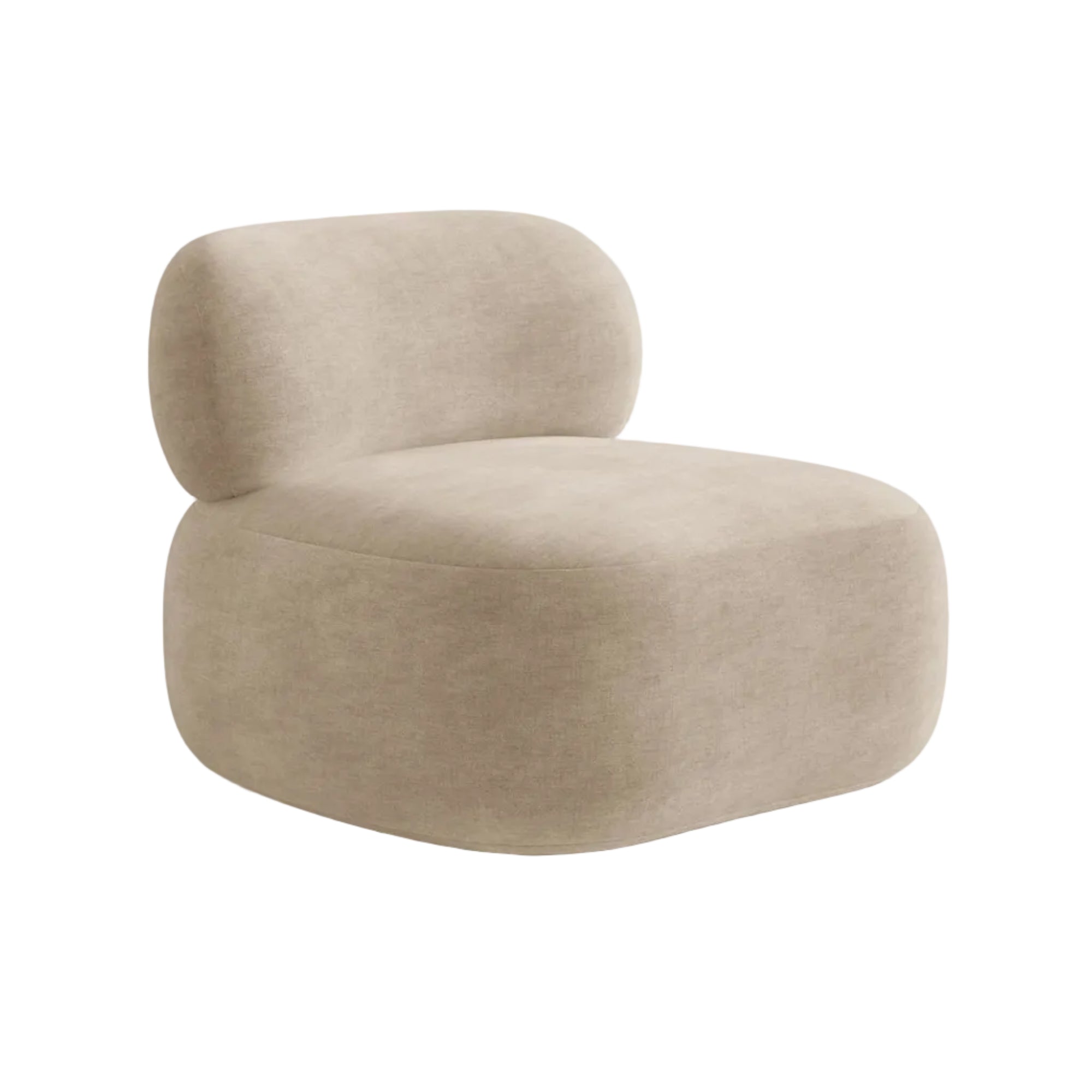 AURA Armchair in Beige Chenille