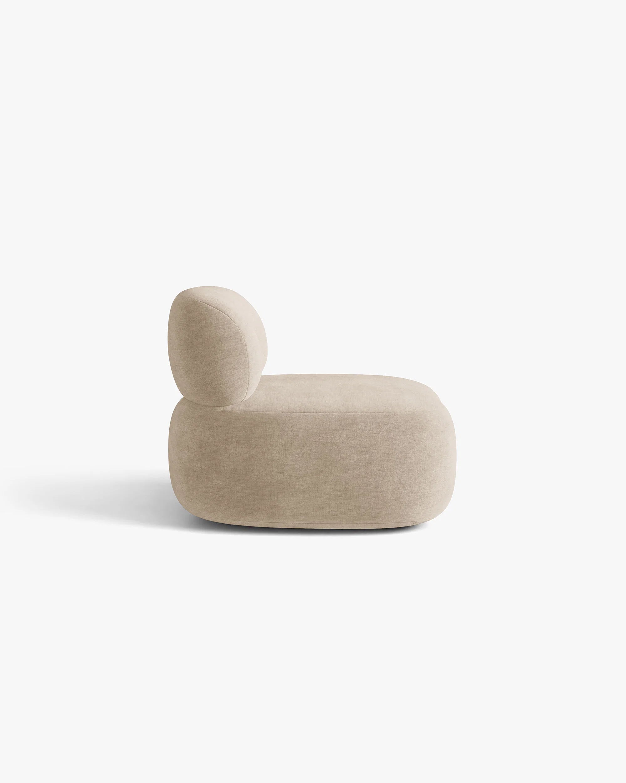 AURA Armchair in Beige Chenille