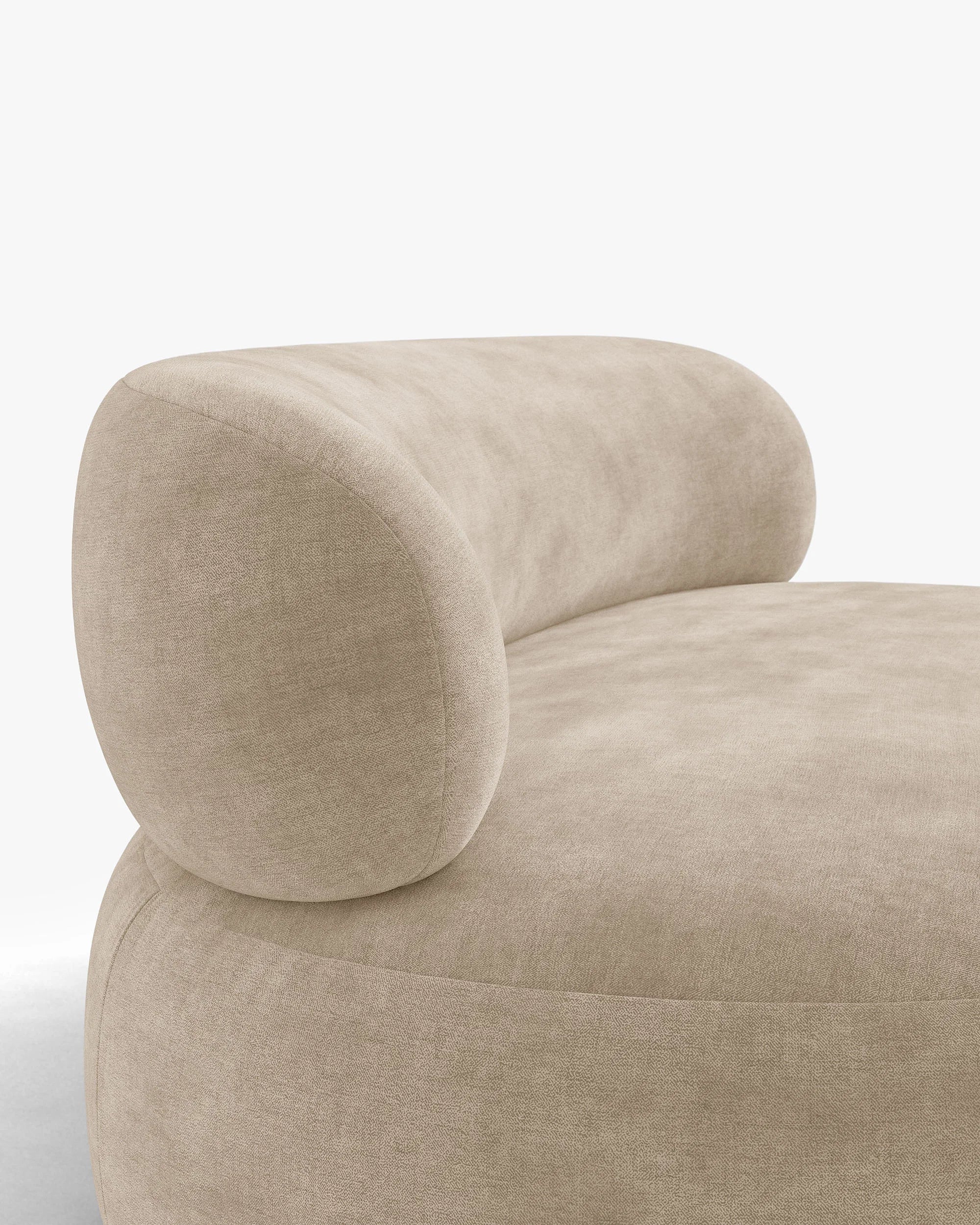 AURA Armchair in Beige Chenille