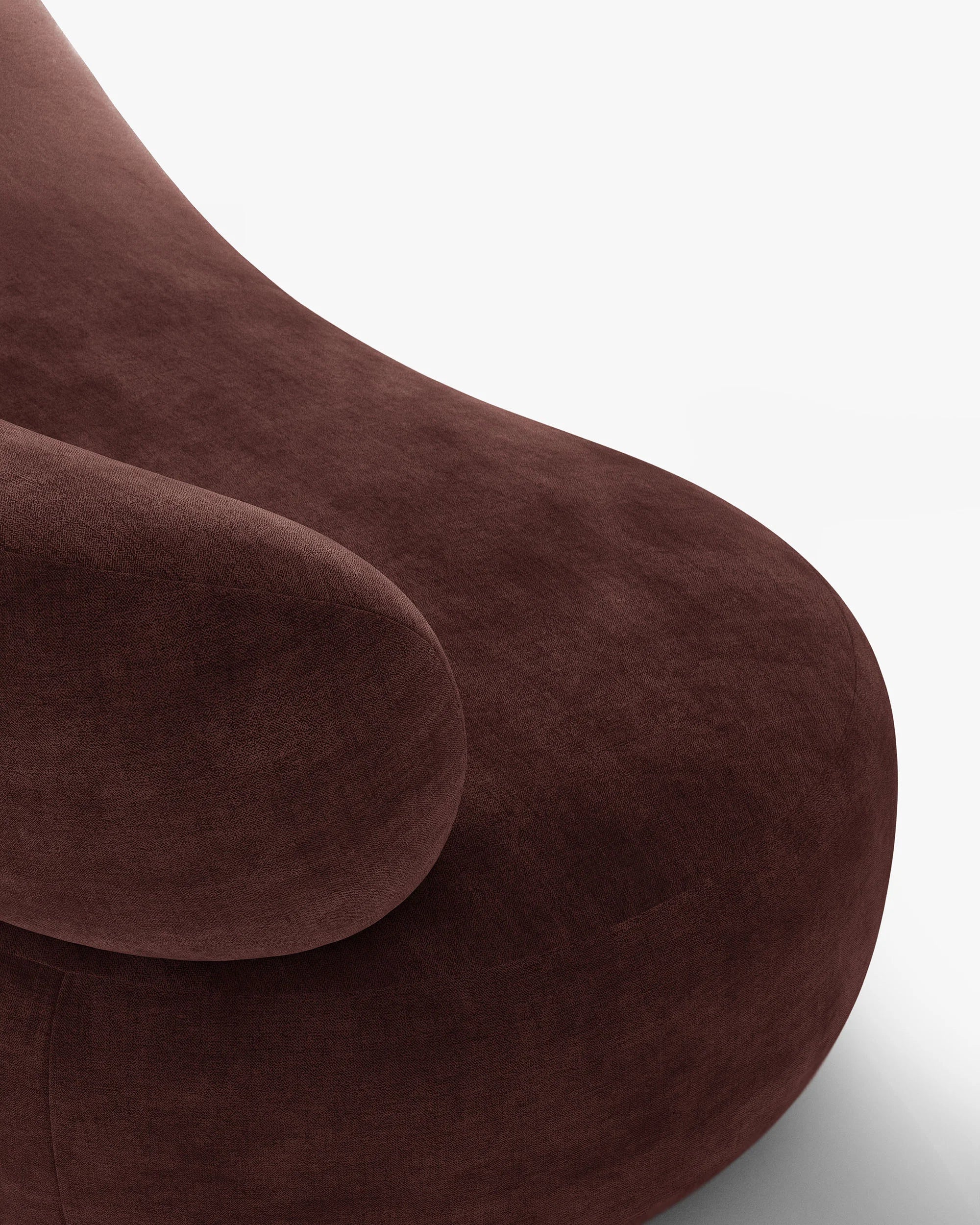 AURA Armchair in Cherry Chenille