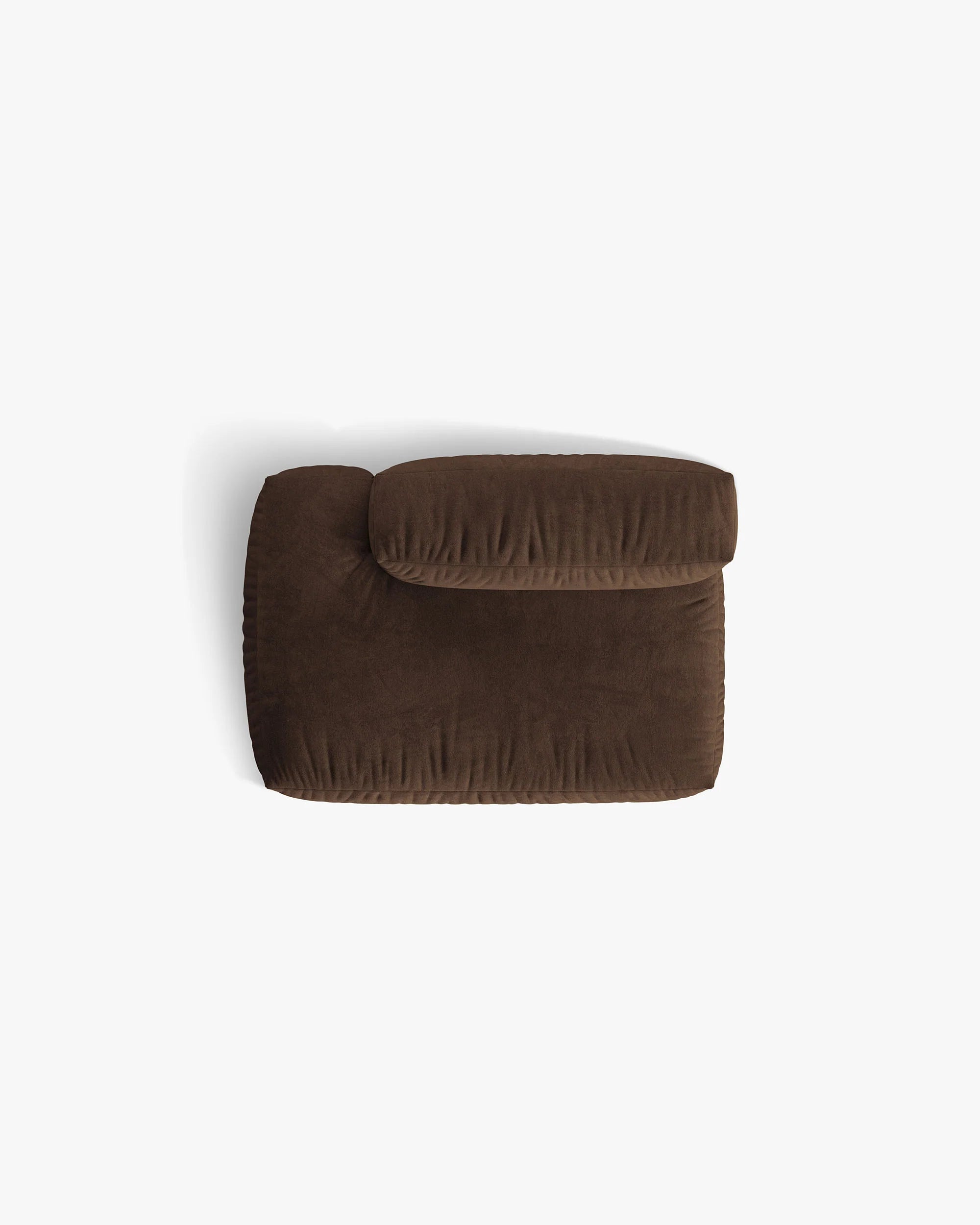 Velvet Modular Sofa MARTINA - Left-Open Module in Chocolate