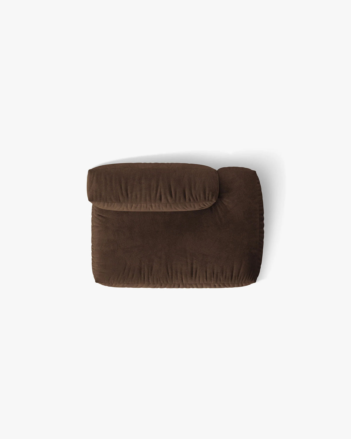 Velvet Modular Sofa MARTINA - Right-Open Module in Chocolate